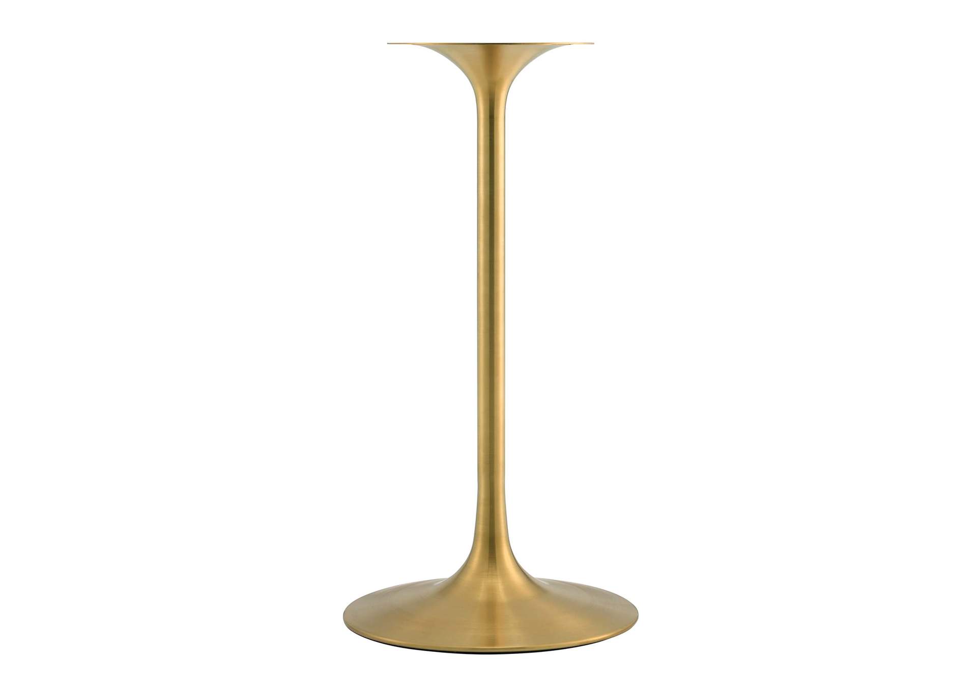 Gold White Lippa 28" Wood Top Bar Table,Modway