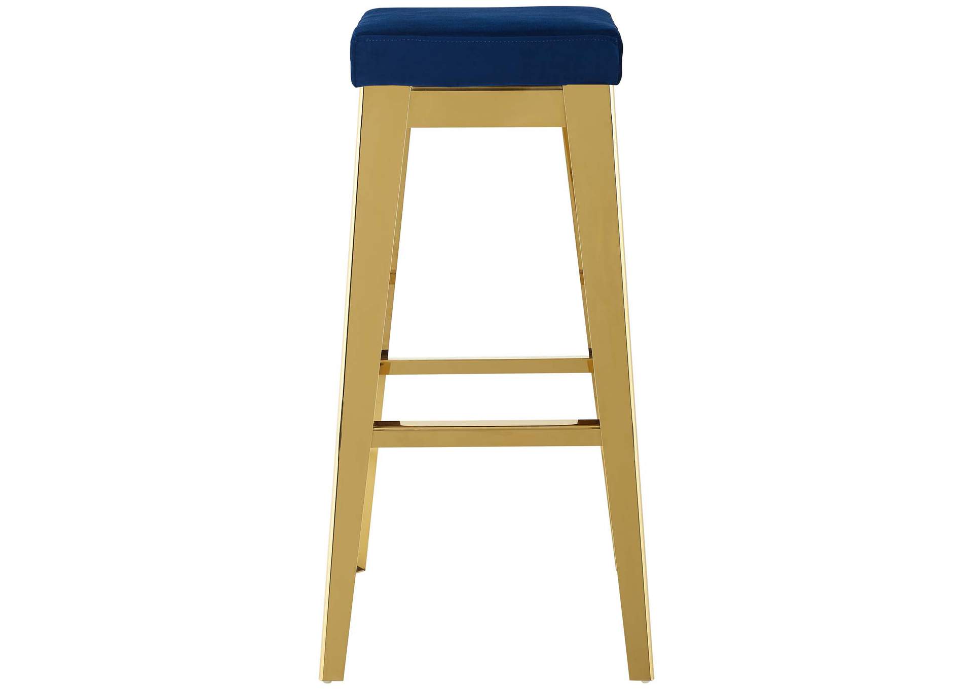 Gold Navy Arrive Gold Stainless Steel Performance Velvet Bar Stool,Modway