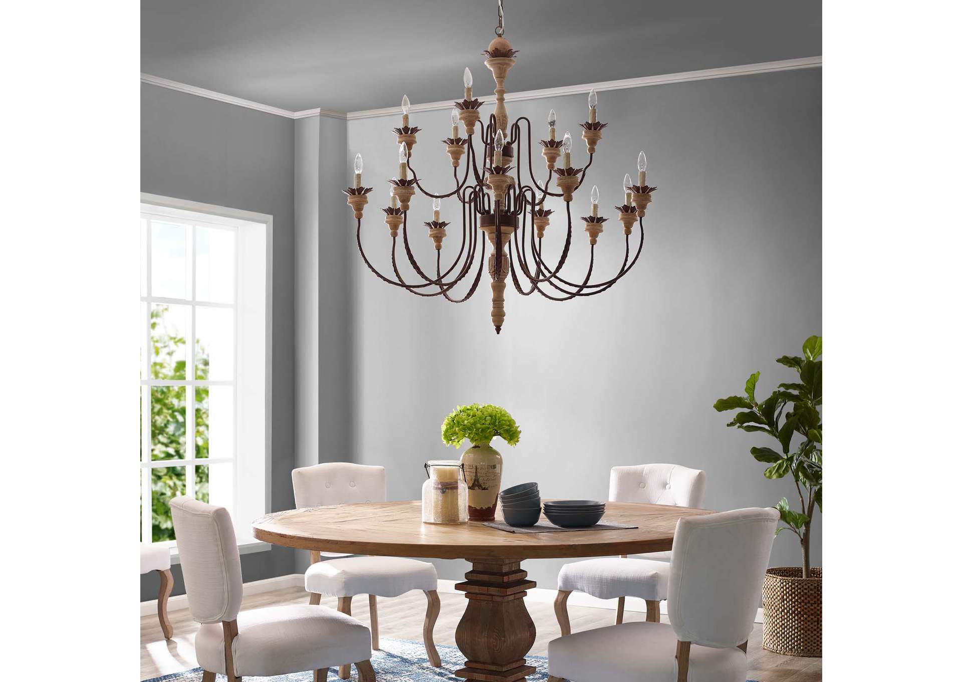 Nobility Pendant Light Ceiling Candelabra Chandelier,Modway