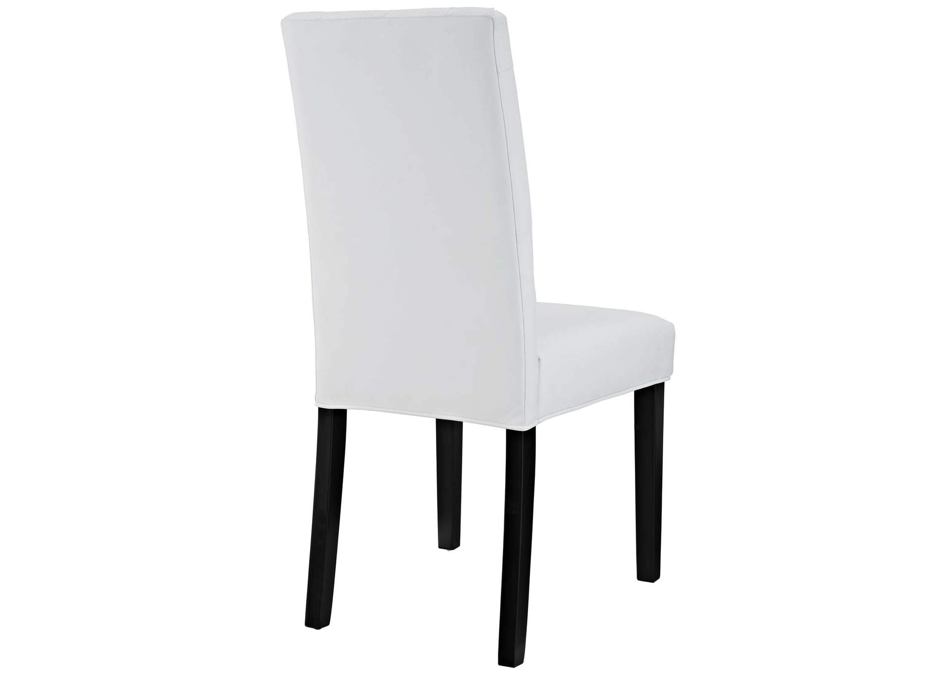 White Confer Dining Side Chair Vinyl [Set of 2],Modway