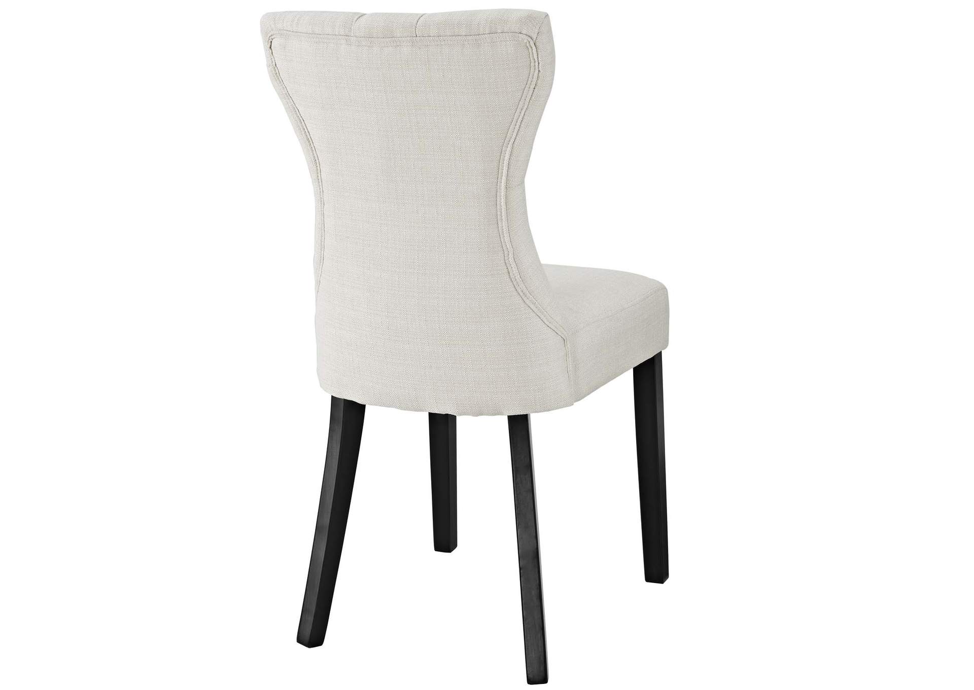 Beige Silhouette Dining Side Chairs Upholstered Fabric [Set of 2],Modway