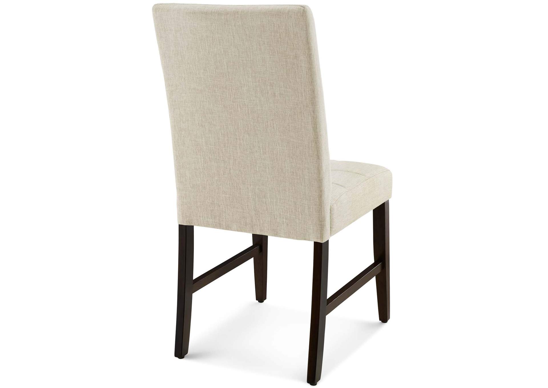 Beige Promulgate Biscuit Tufted Upholstered Fabric Dining Chair [Set of 2],Modway