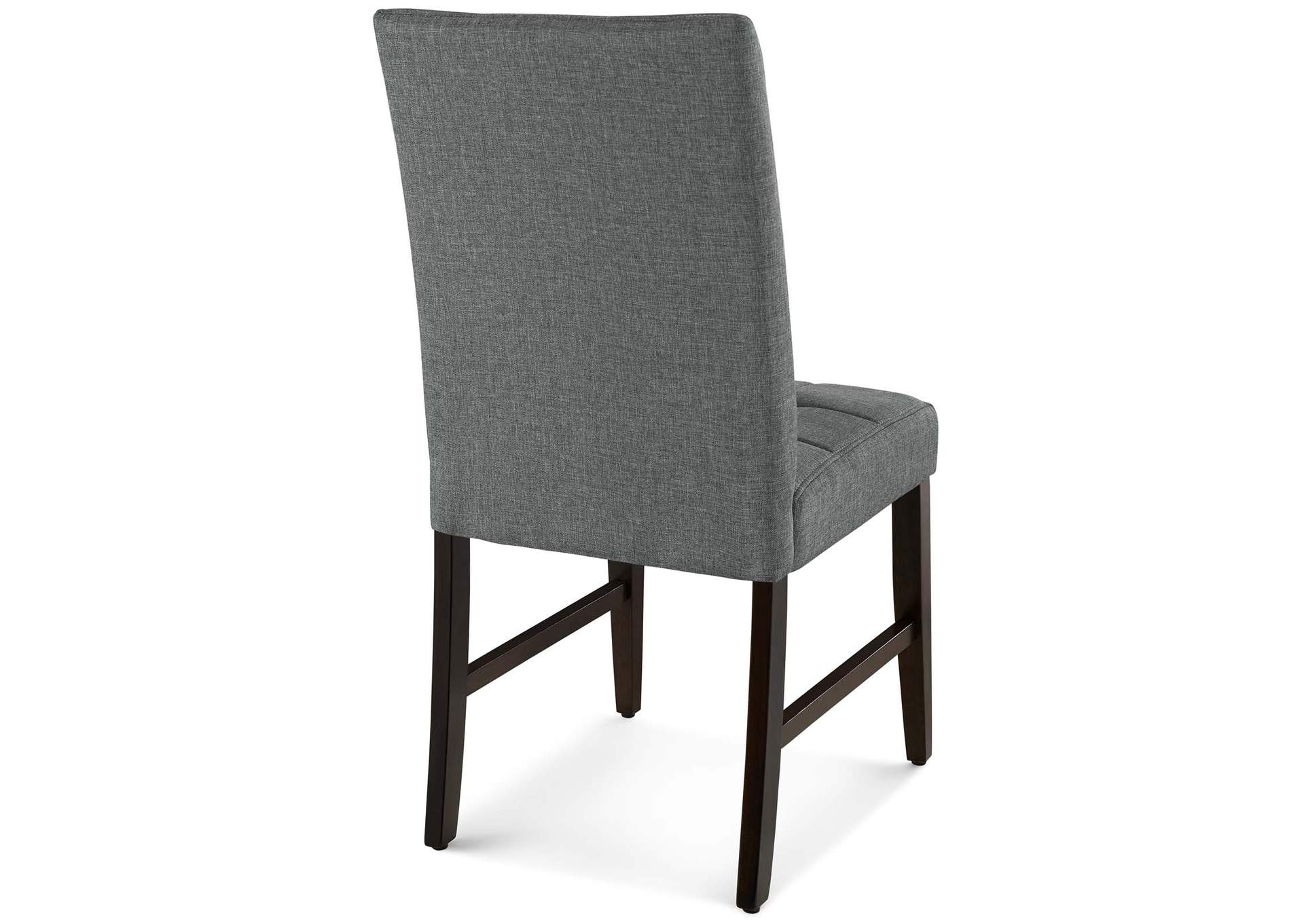 Gray Promulgate Biscuit Tufted Upholstered Fabric Dining Chair [Set of 2],Modway