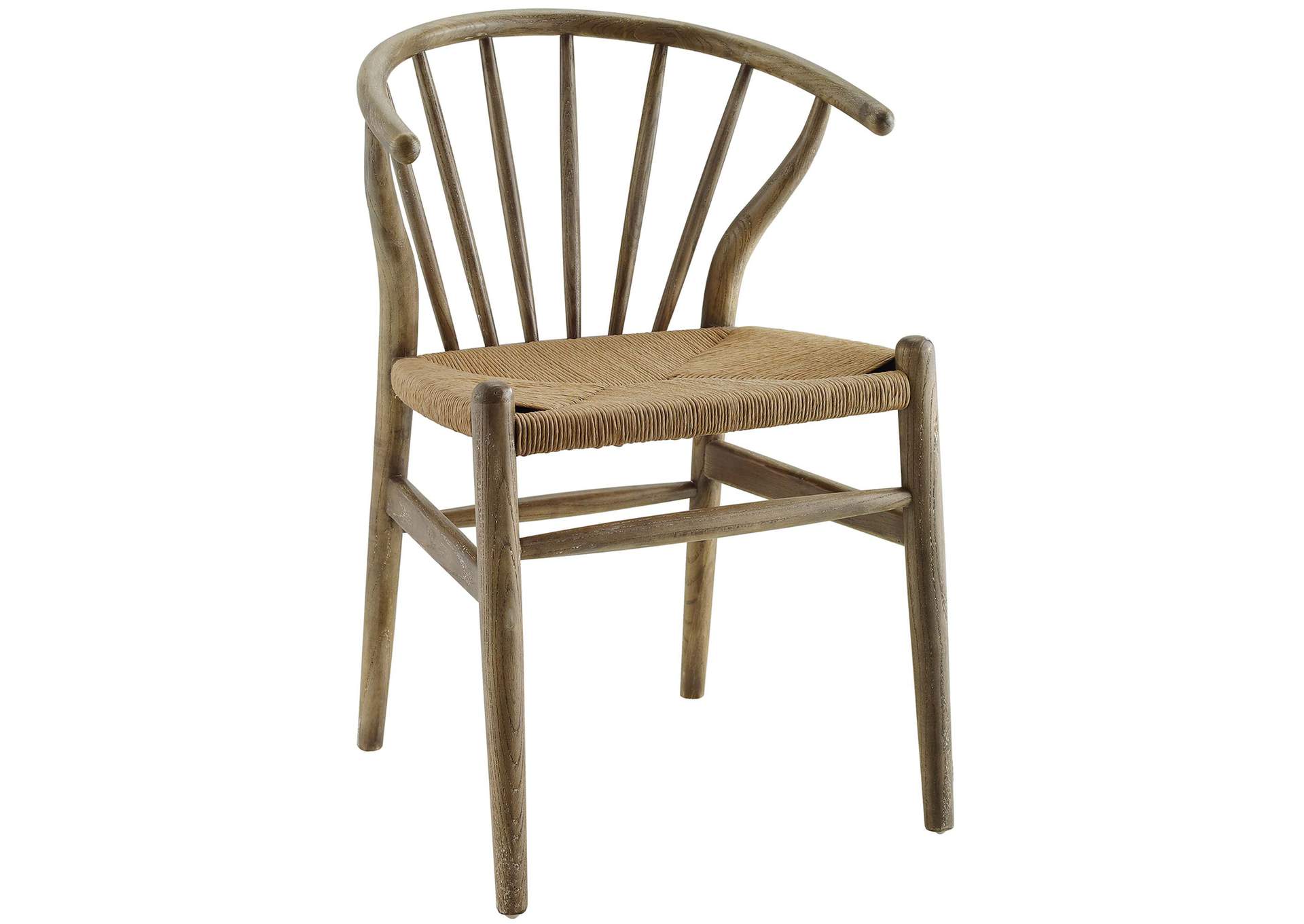 Gray Flourish Spindle Wood Dining Side Chair,Modway