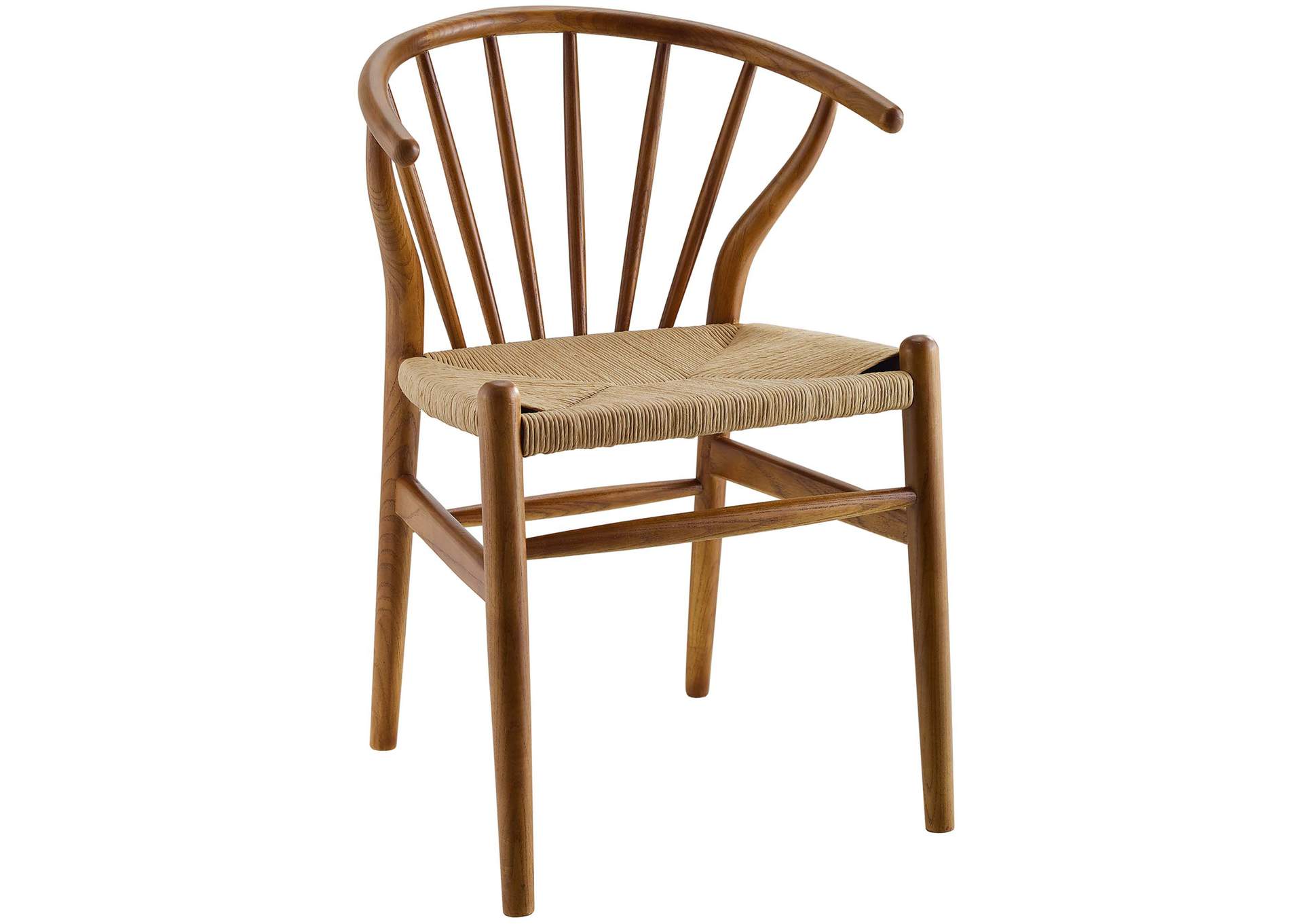 Walnut Flourish Spindle Wood Dining Side Chair,Modway