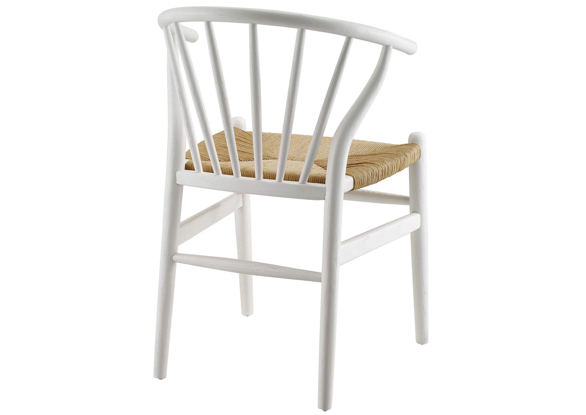 White Flourish Spindle Wood Dining Side Chair,Modway