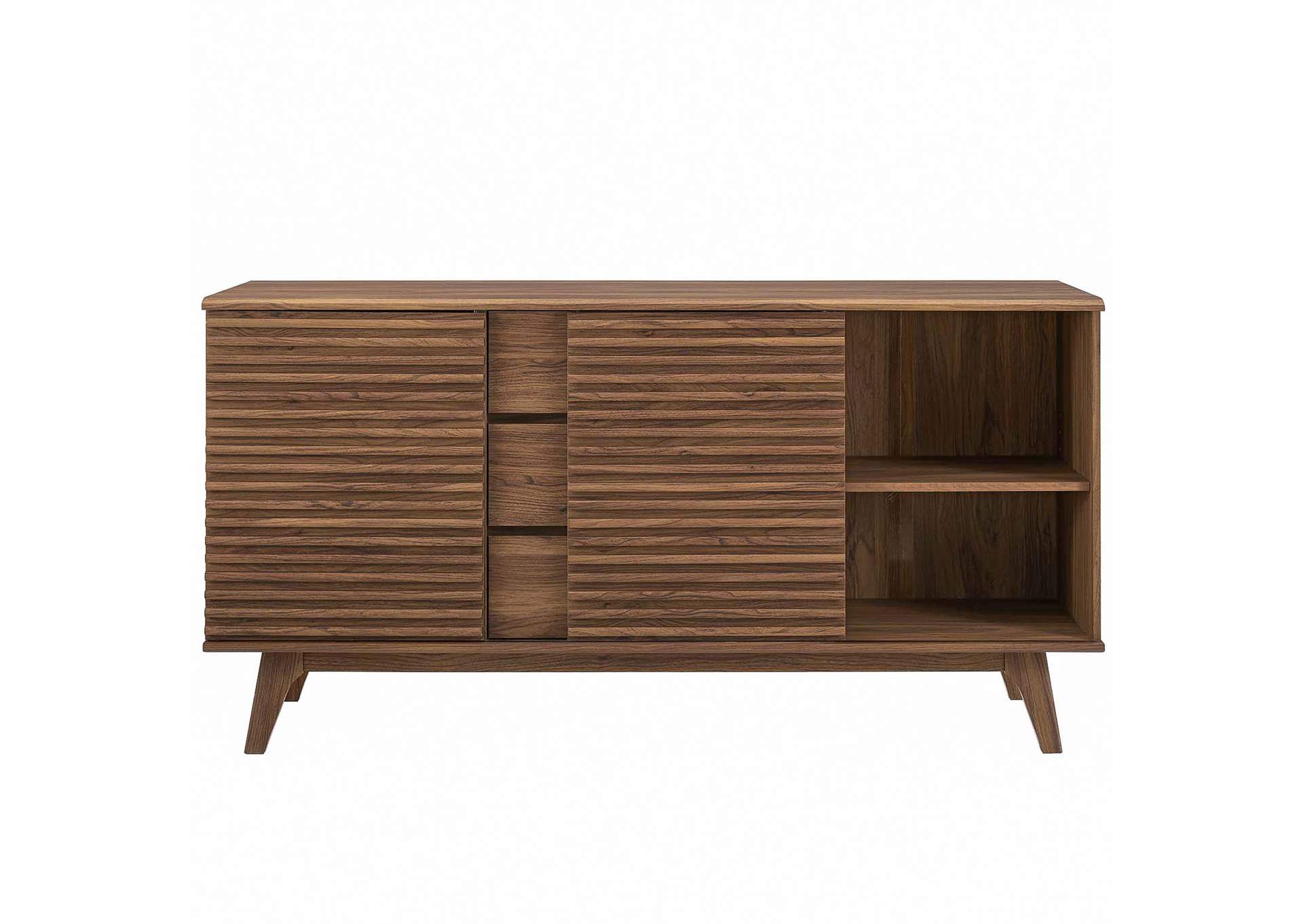 Walnut Render 63" Sideboard Buffet Table or TV Stand,Modway