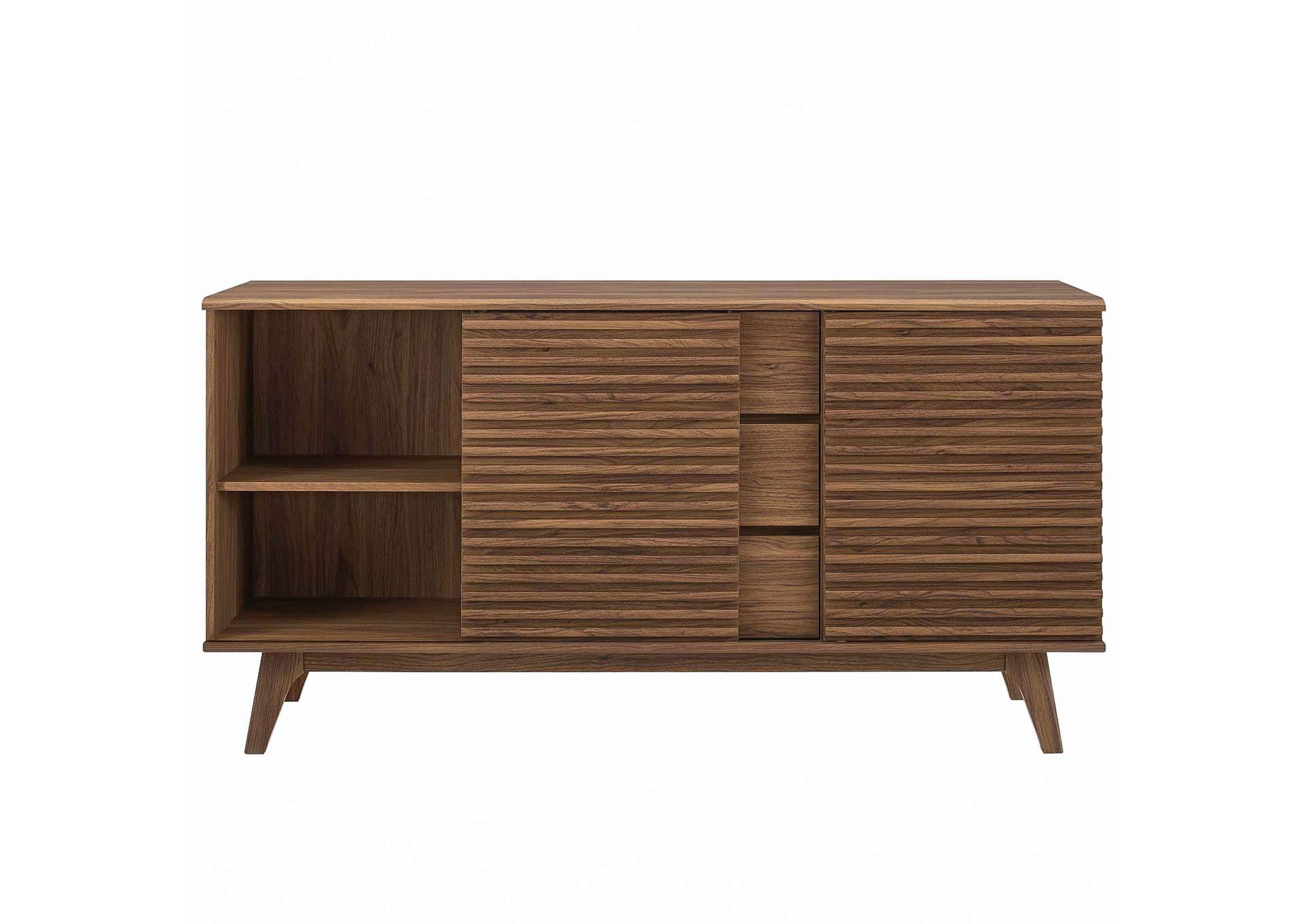 Walnut Render 63" Sideboard Buffet Table or TV Stand,Modway