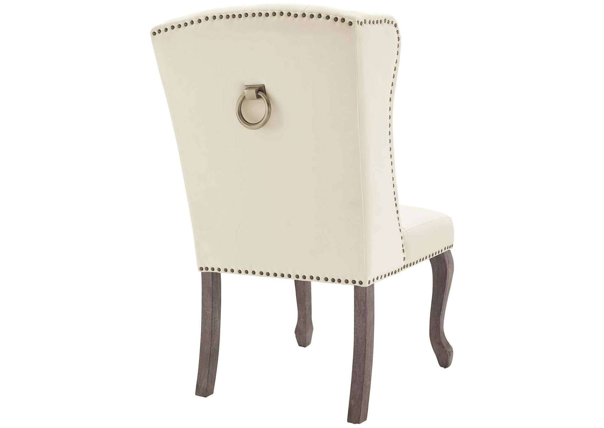 Ivory Apprise French Vintage Dining Performance Velvet Side Chair,Modway