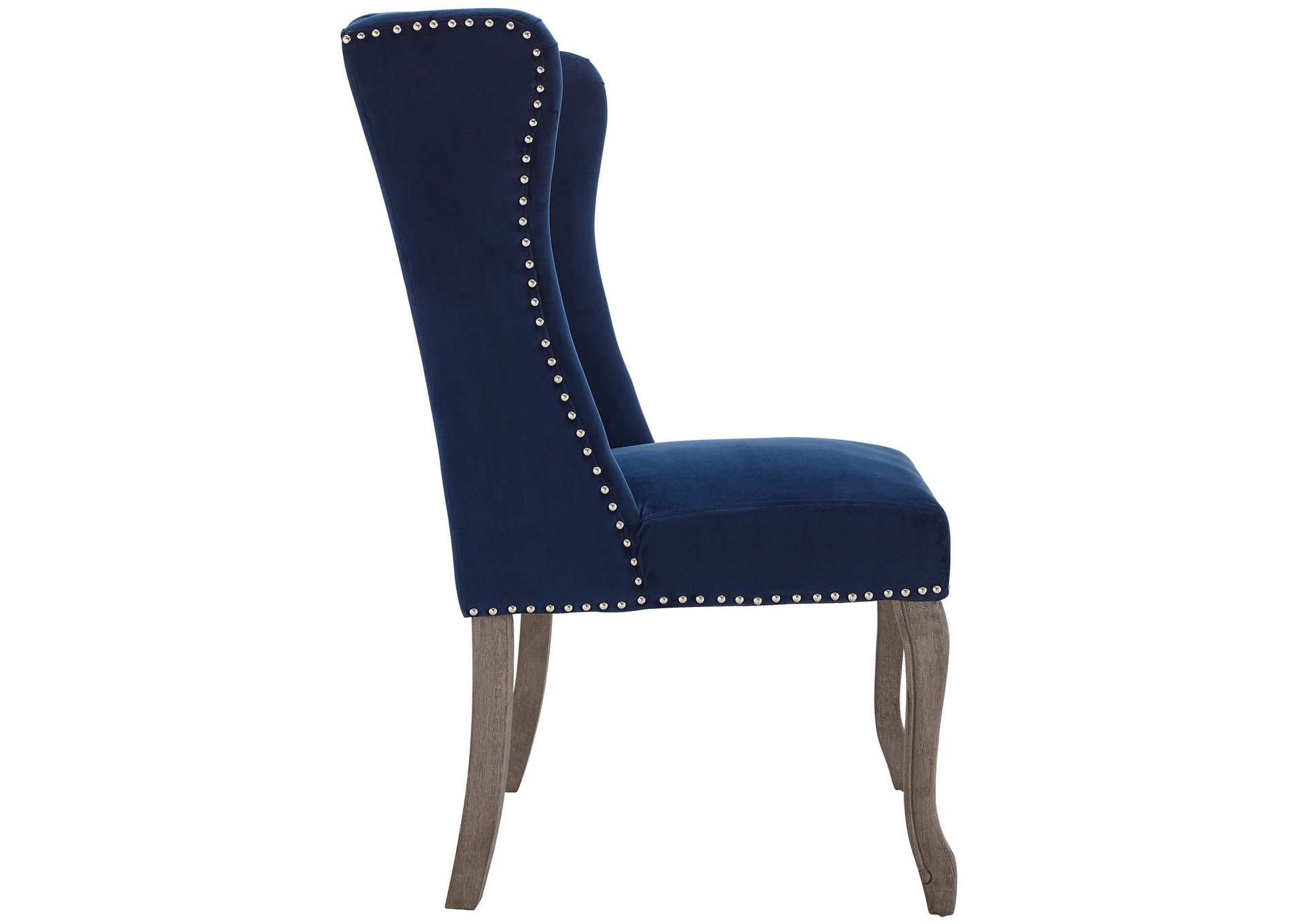 Navy Apprise French Vintage Dining Performance Velvet Side Chair,Modway