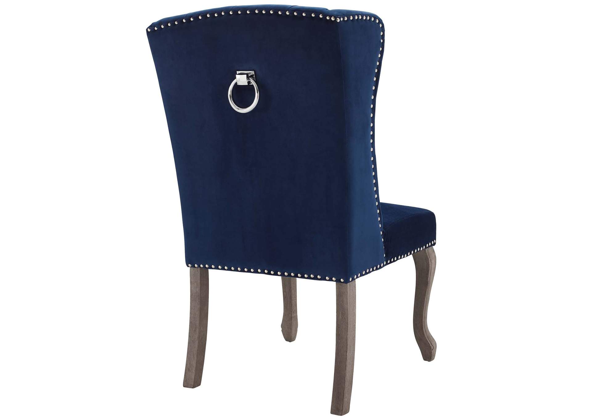 Navy Apprise French Vintage Dining Performance Velvet Side Chair,Modway