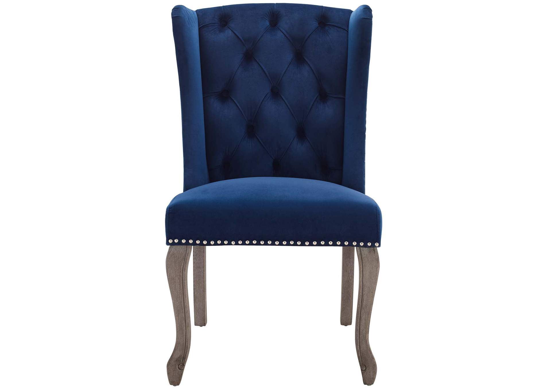 Navy Apprise French Vintage Dining Performance Velvet Side Chair,Modway