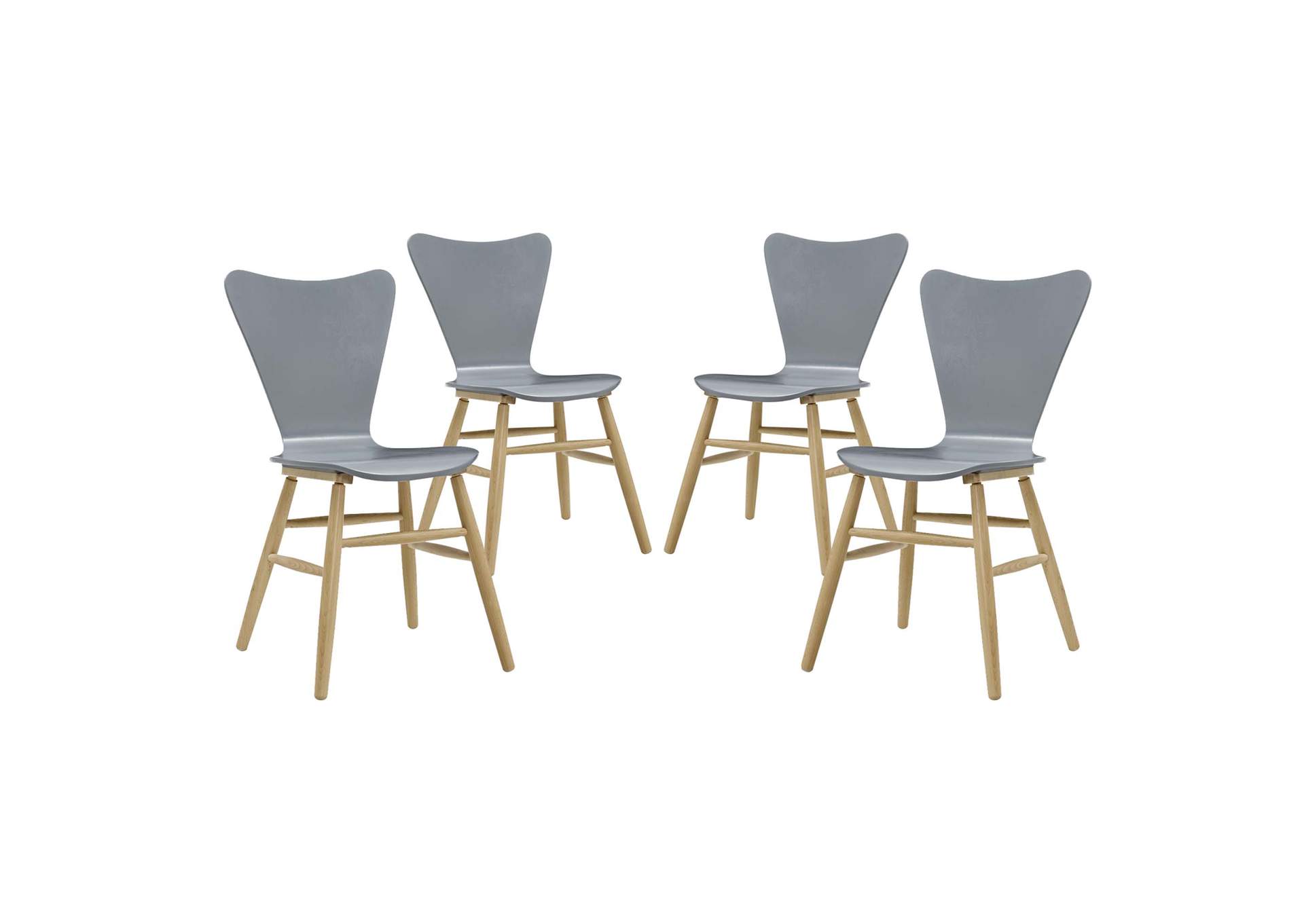 Gray Cascade Dining Chair [Set of 4],Modway