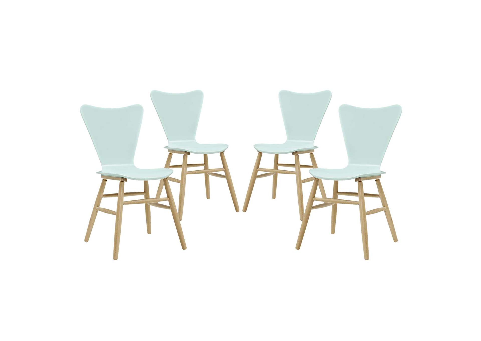 Light Blue Cascade Dining Chair [Set of 4],Modway