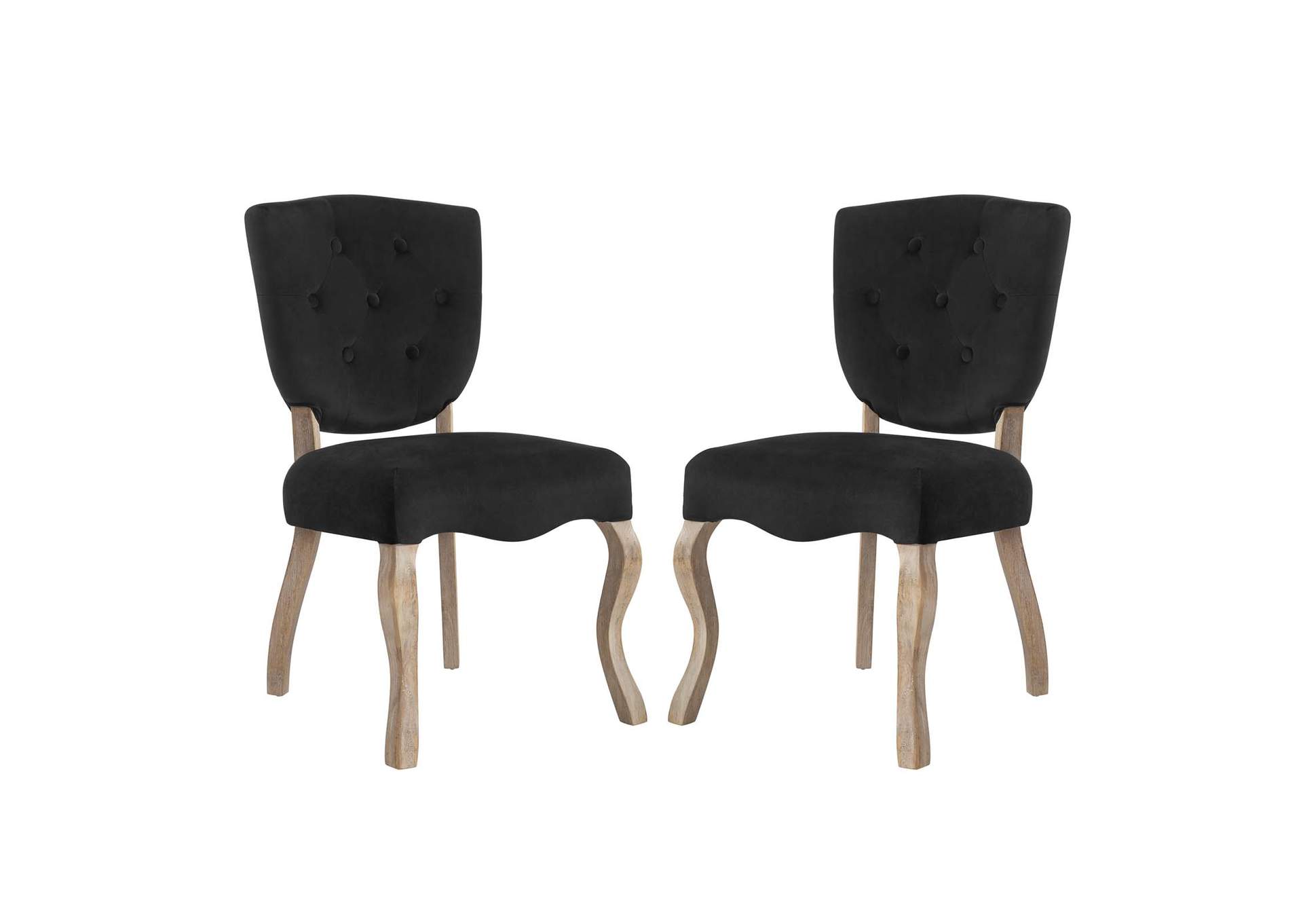 Black Array Dining Side Chair [Set of 2],Modway