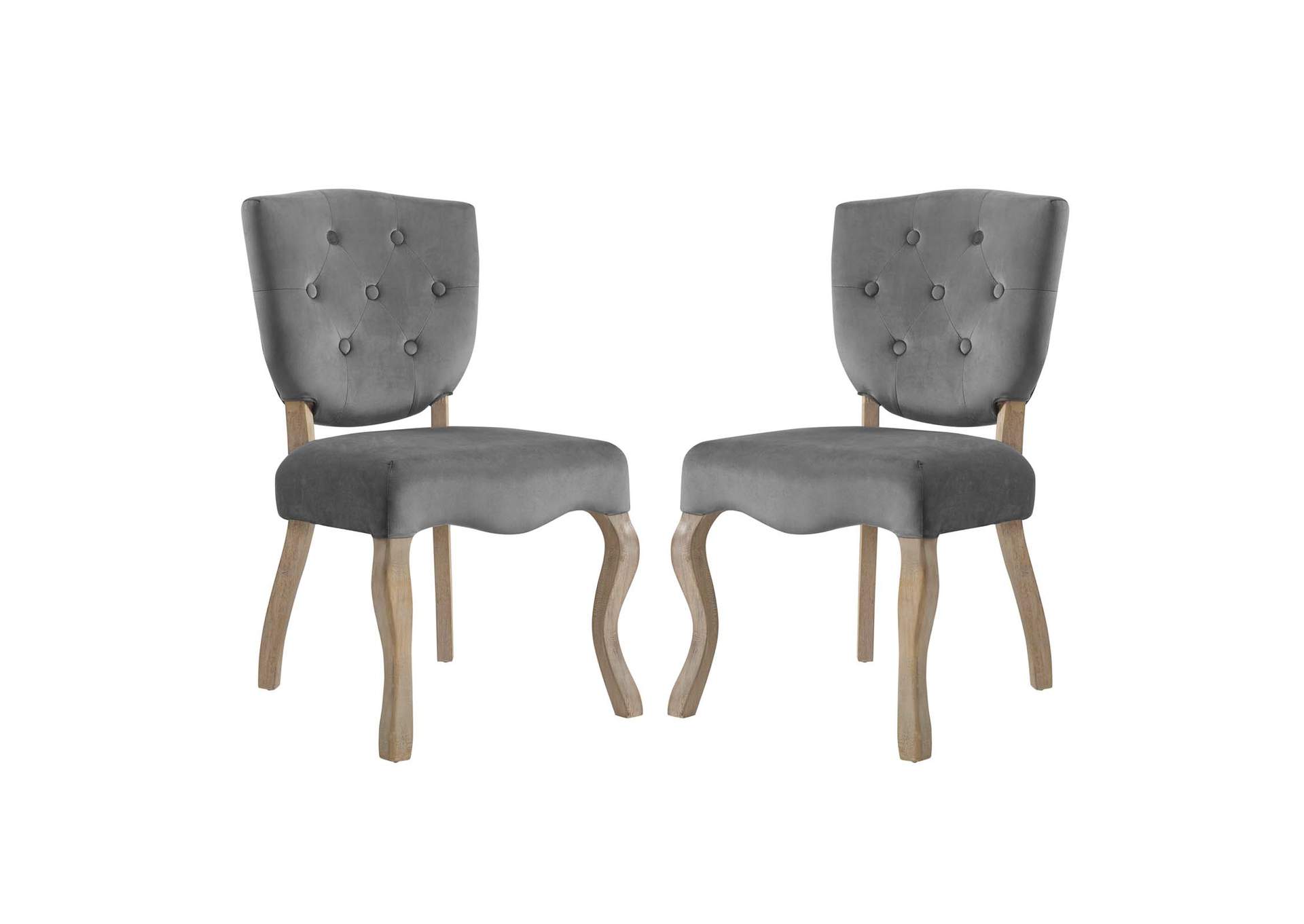 Gray Array Dining Side Chair [Set of 2],Modway