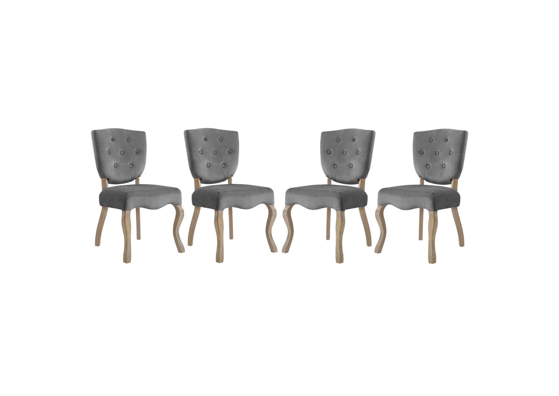 Gray Array Dining Side Chair [Set of 4],Modway