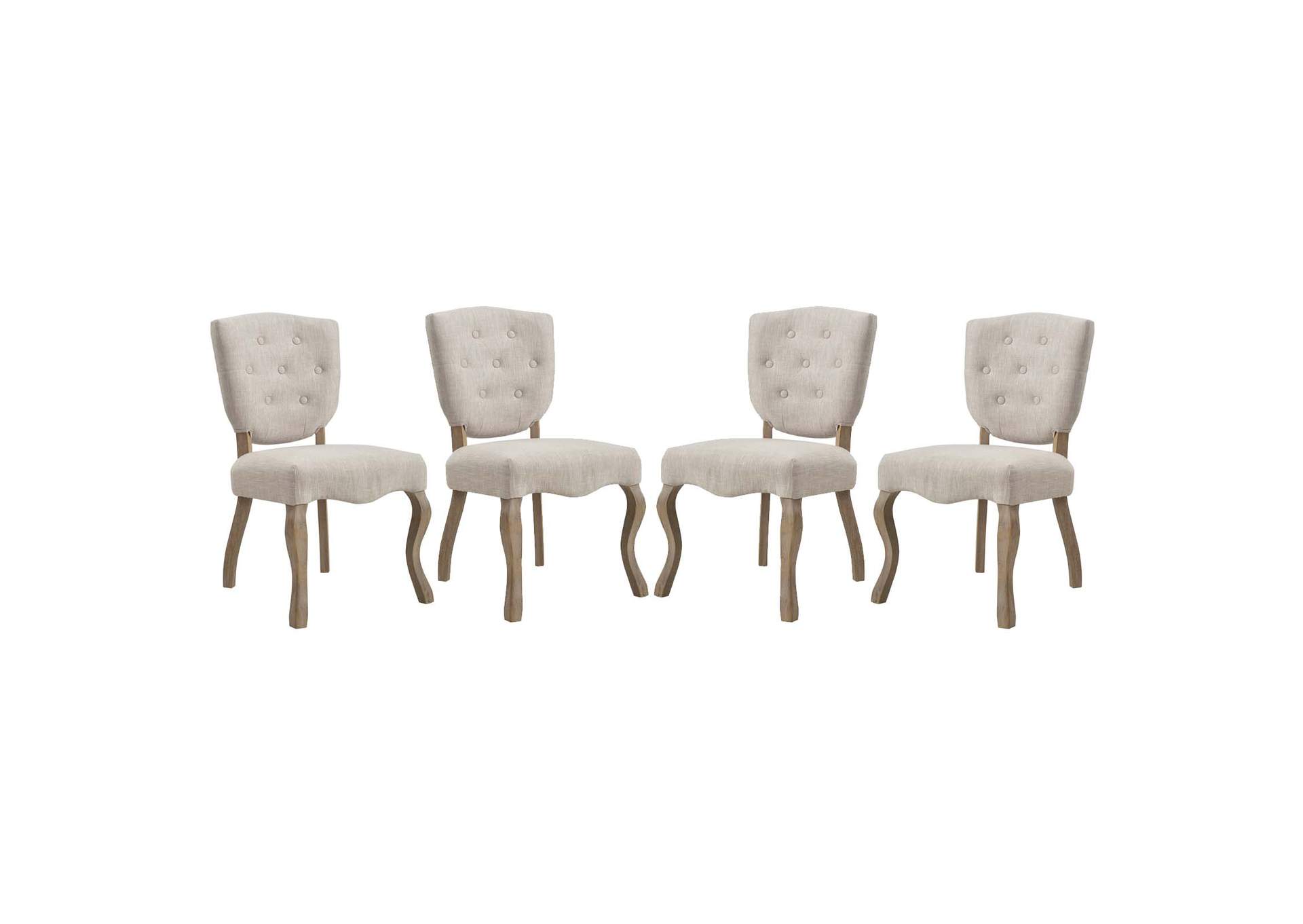 Beige Array Dining Side Chair [Set of 4],Modway