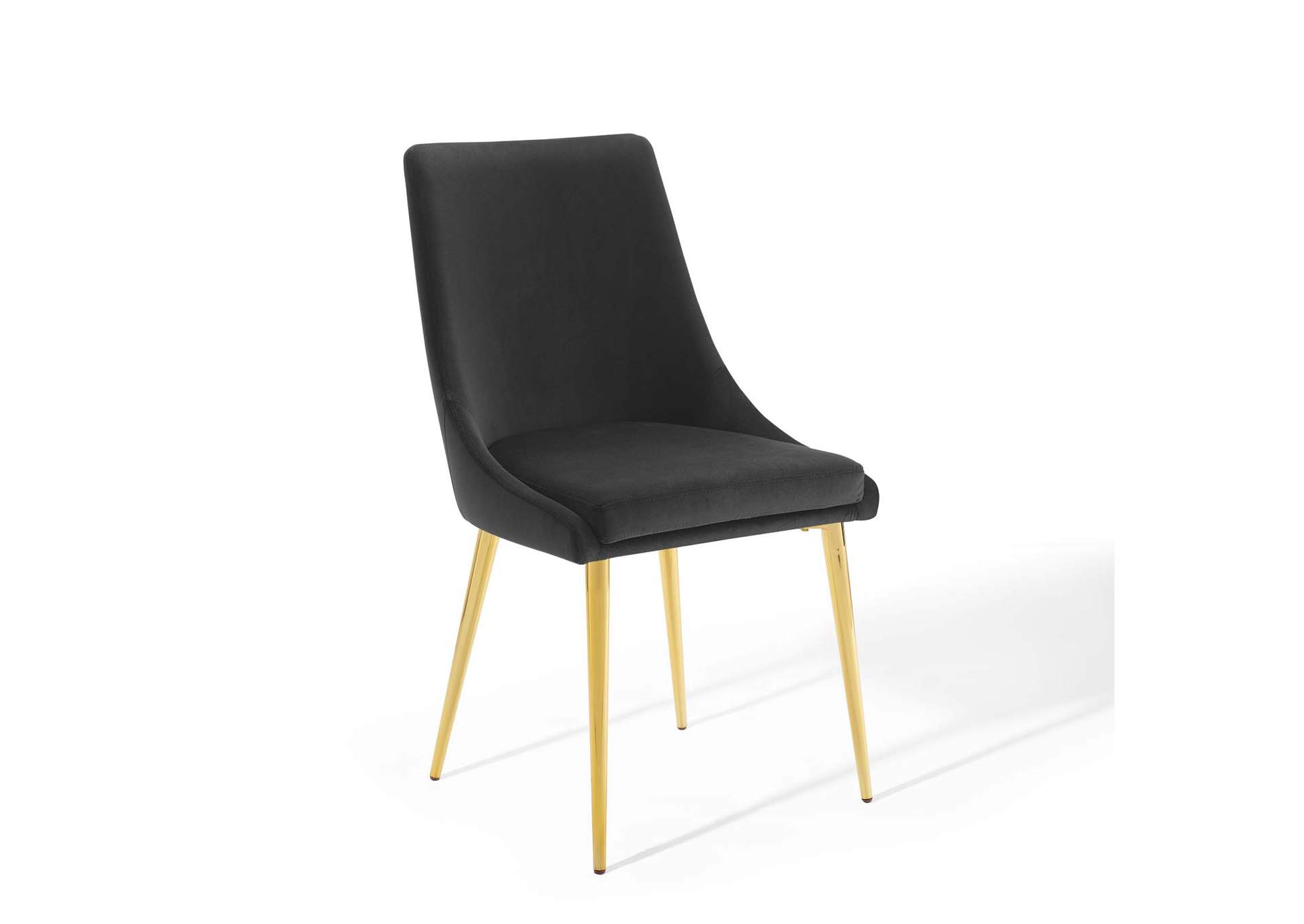 Black Viscount Modern Accent Performance Velvet Dining Chair,Modway