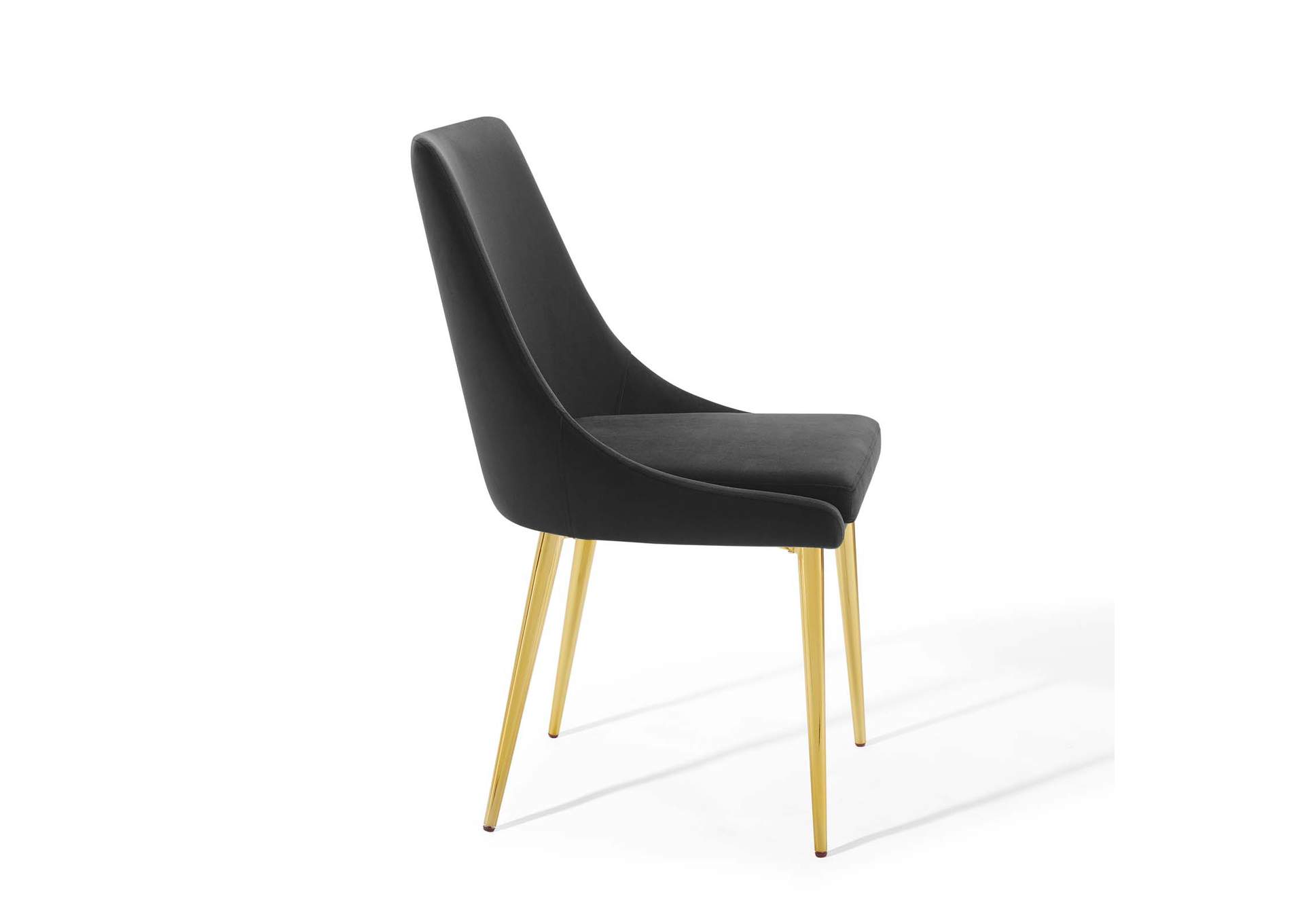 Black Viscount Modern Accent Performance Velvet Dining Chair,Modway