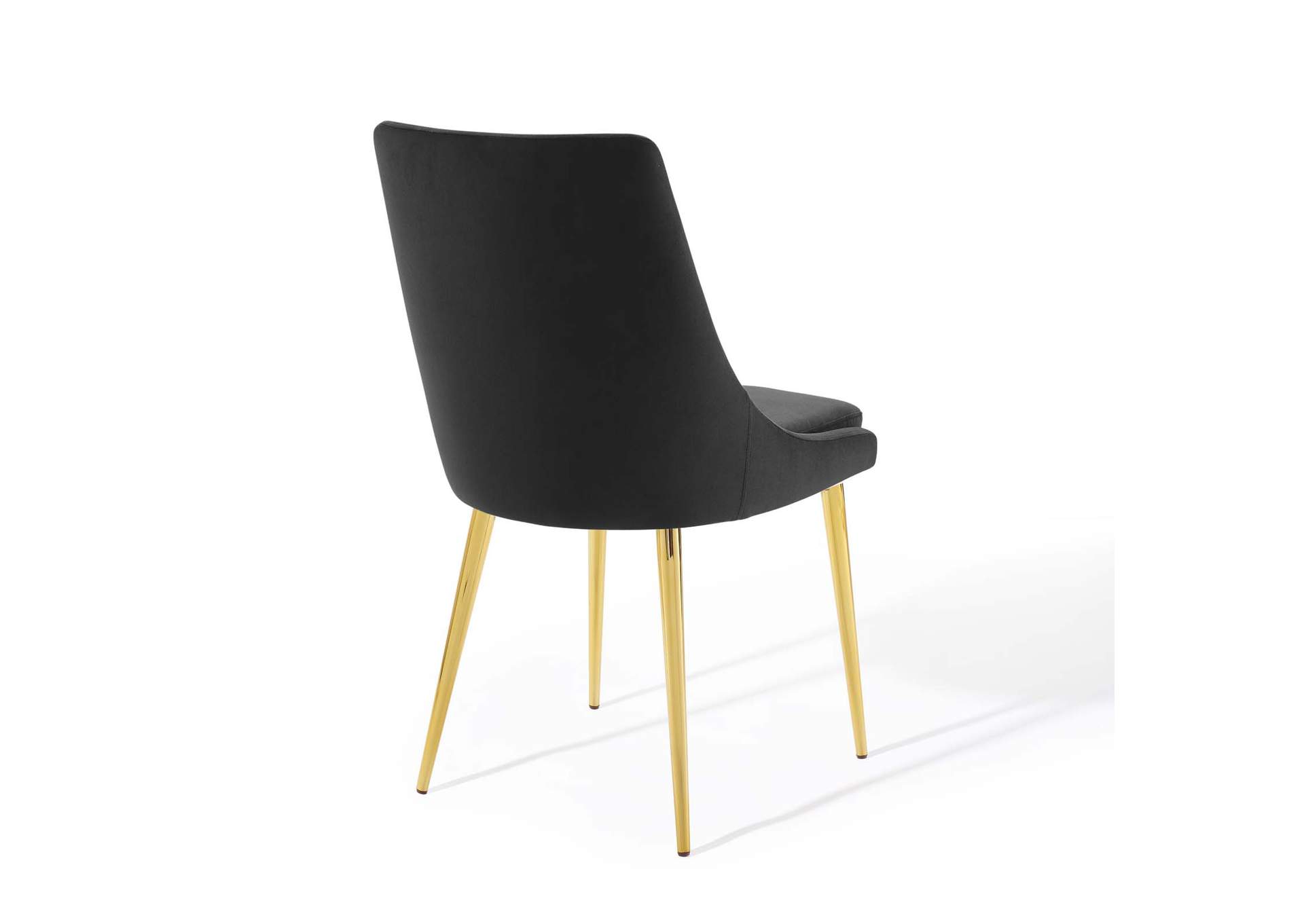 Black Viscount Modern Accent Performance Velvet Dining Chair,Modway