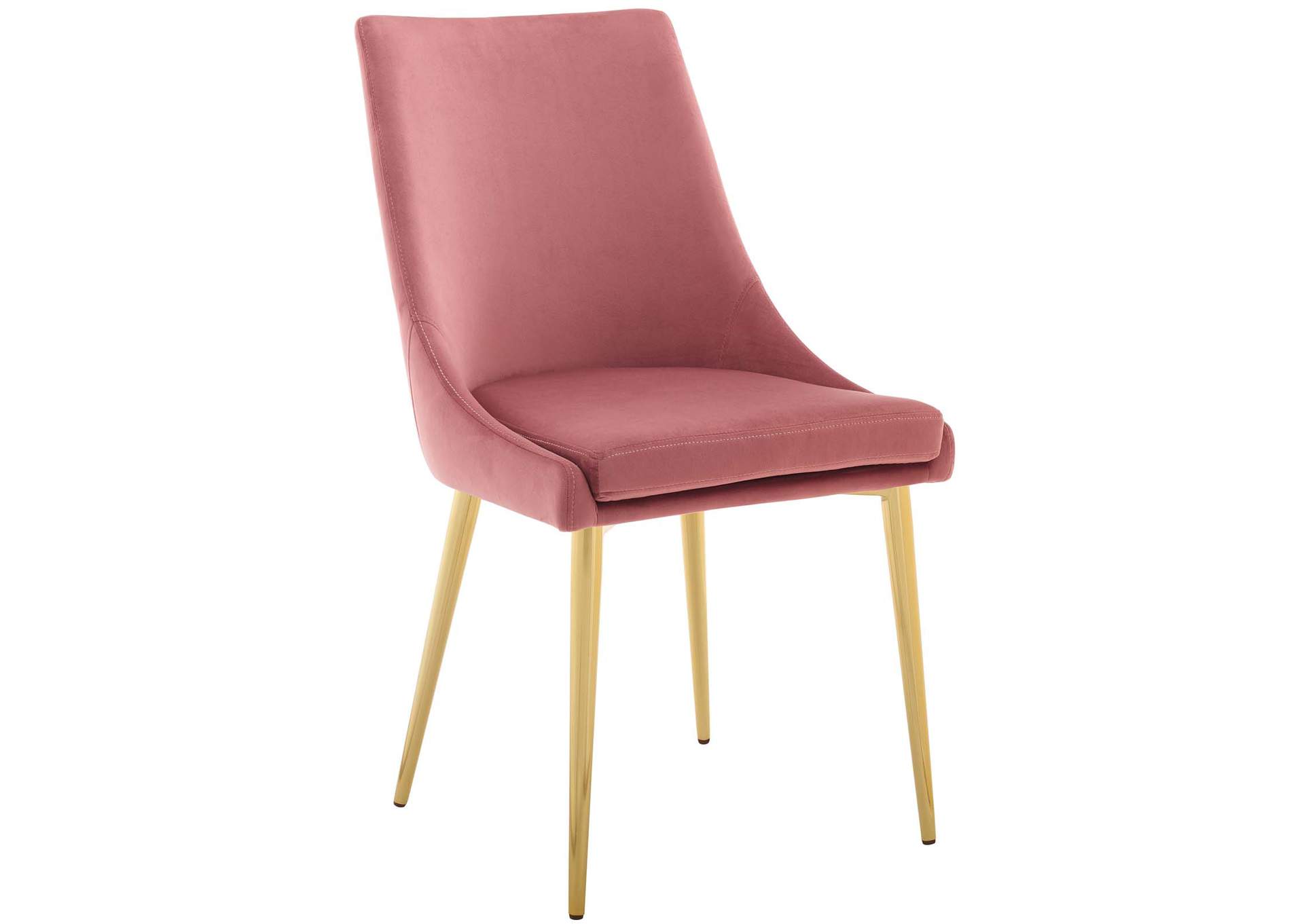 Dusty Rose Viscount Modern Accent Performance Velvet Dining Chair,Modway