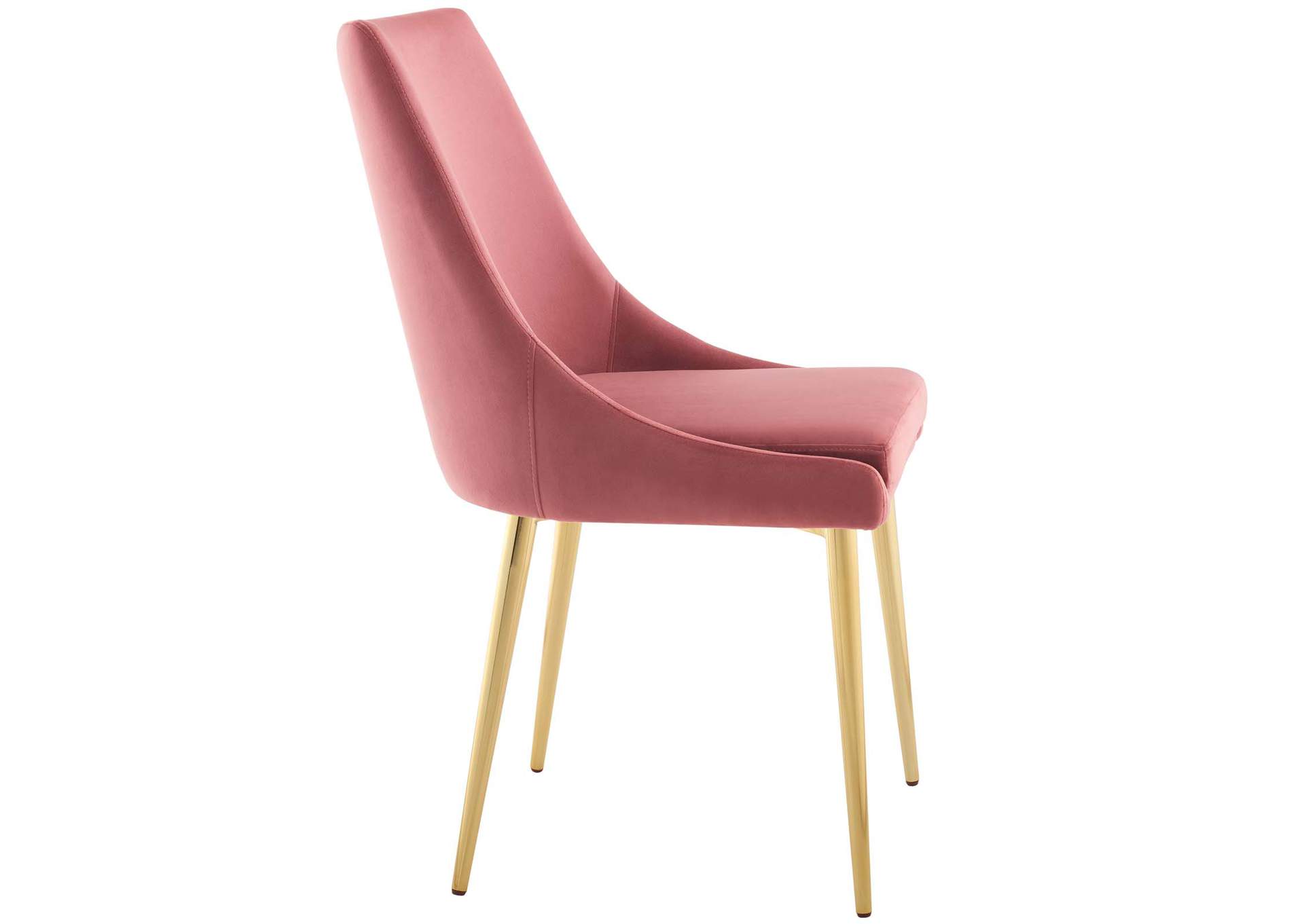 Dusty Rose Viscount Modern Accent Performance Velvet Dining Chair,Modway