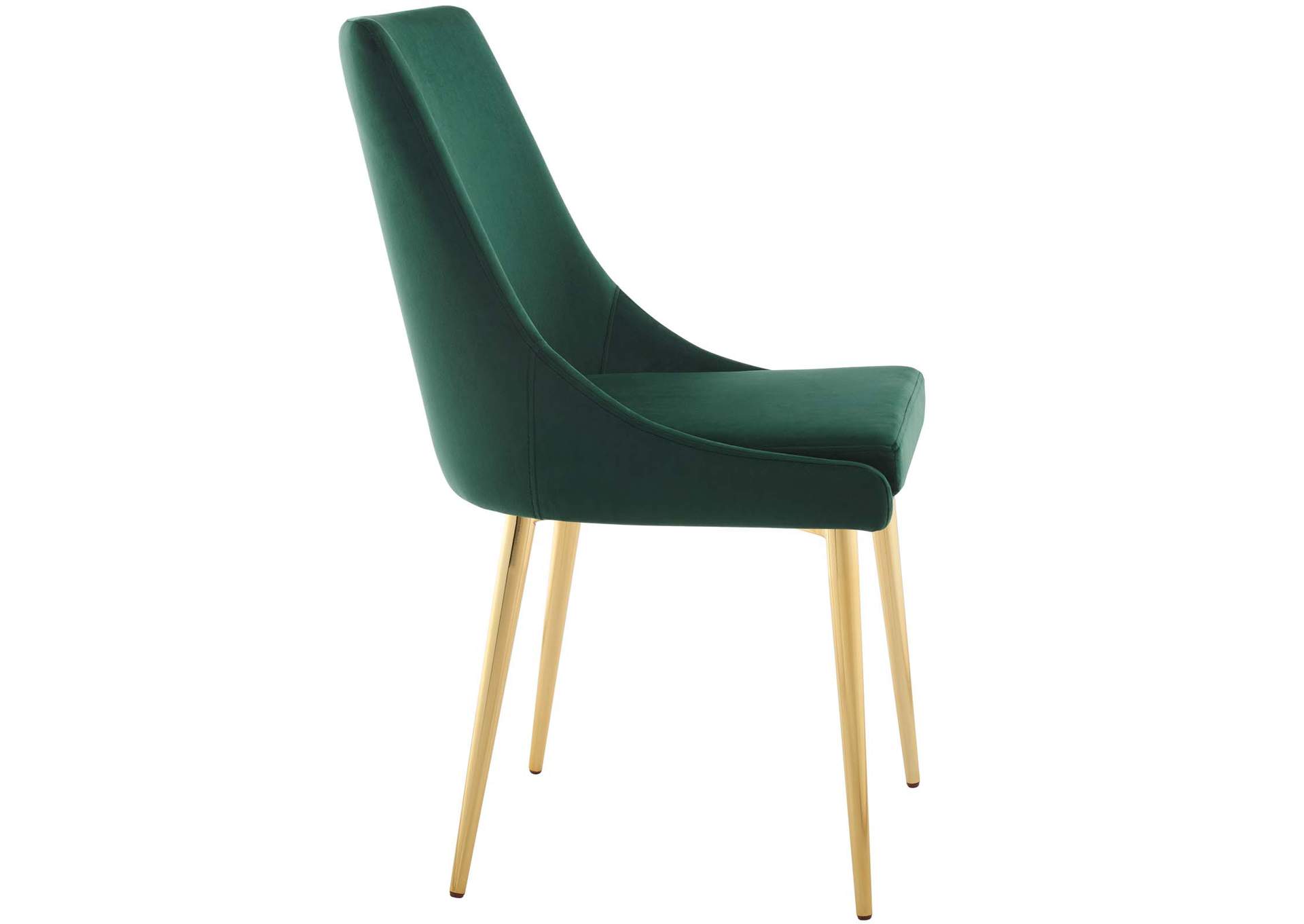 Green Viscount Modern Accent Performance Velvet Dining Chair,Modway