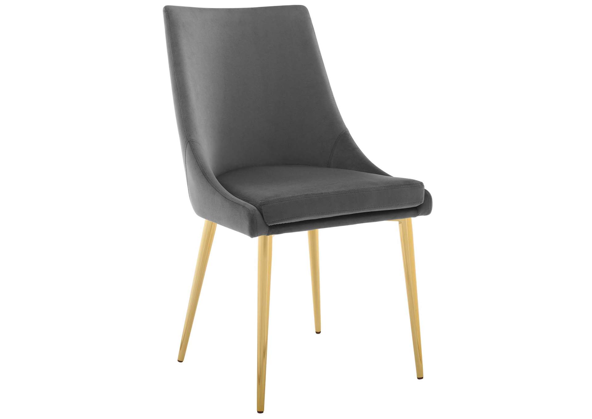 Gray Viscount Modern Accent Performance Velvet Dining Chair,Modway