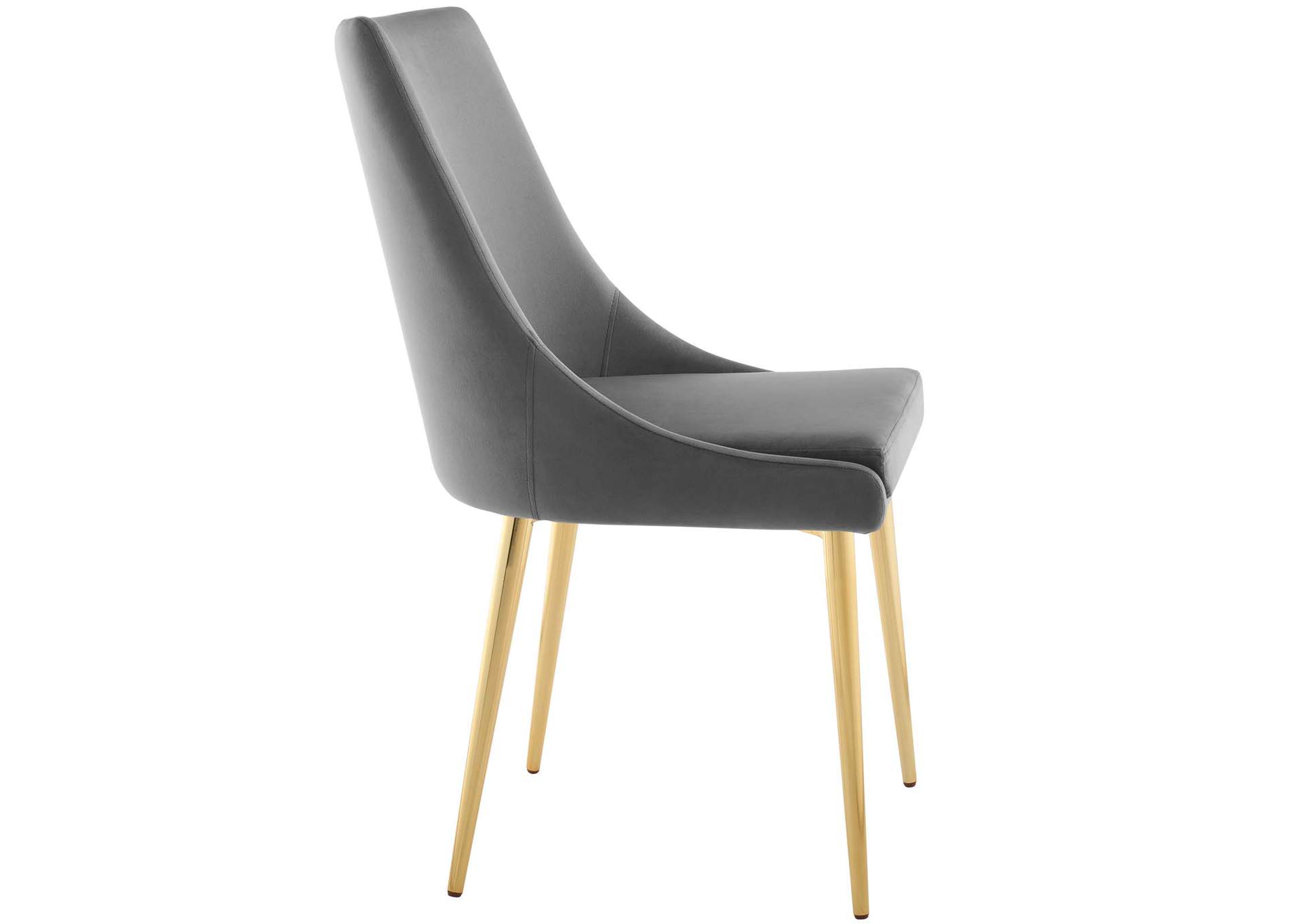 Gray Viscount Modern Accent Performance Velvet Dining Chair,Modway