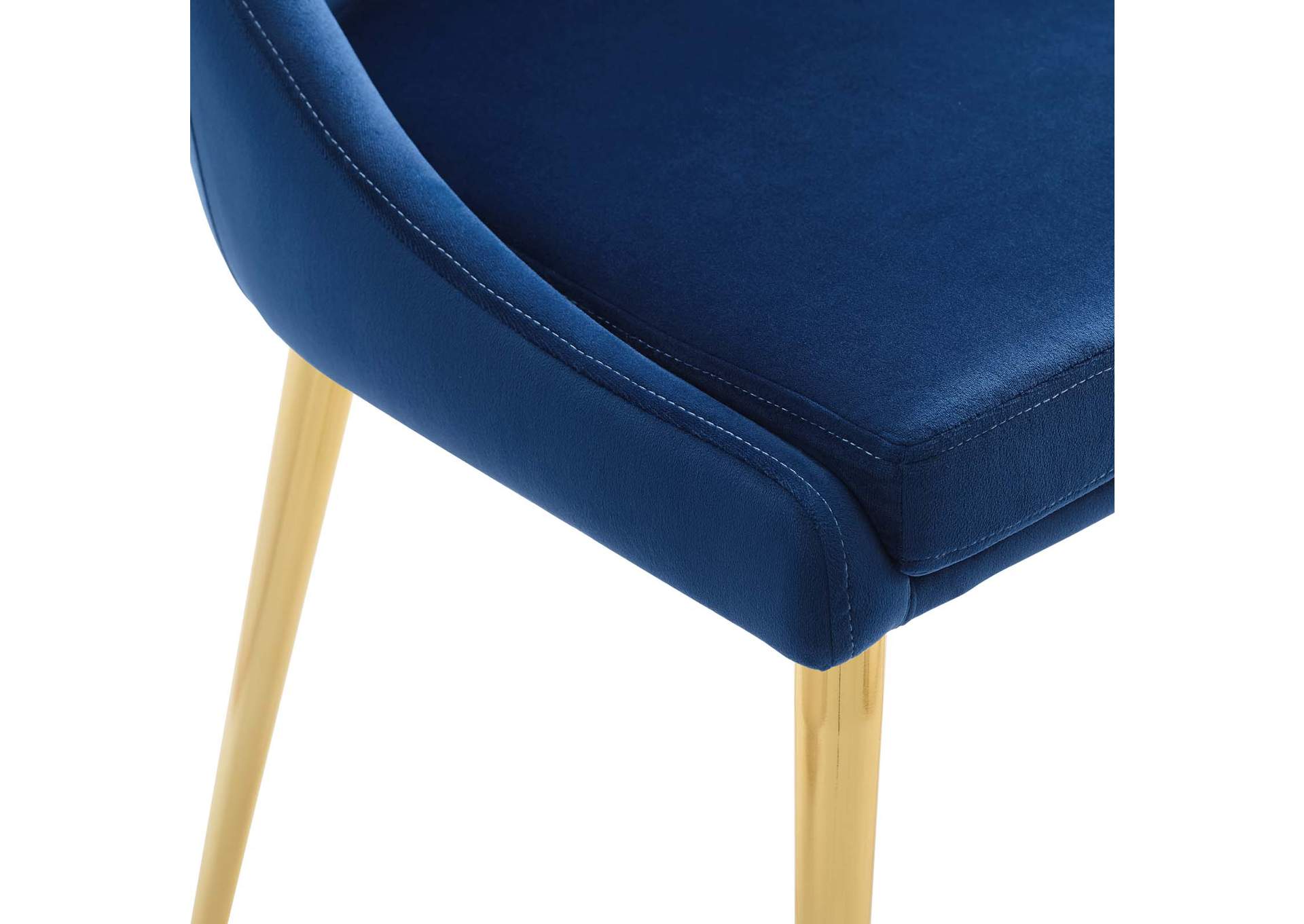 Navy Viscount Modern Accent Performance Velvet Dining Chair,Modway