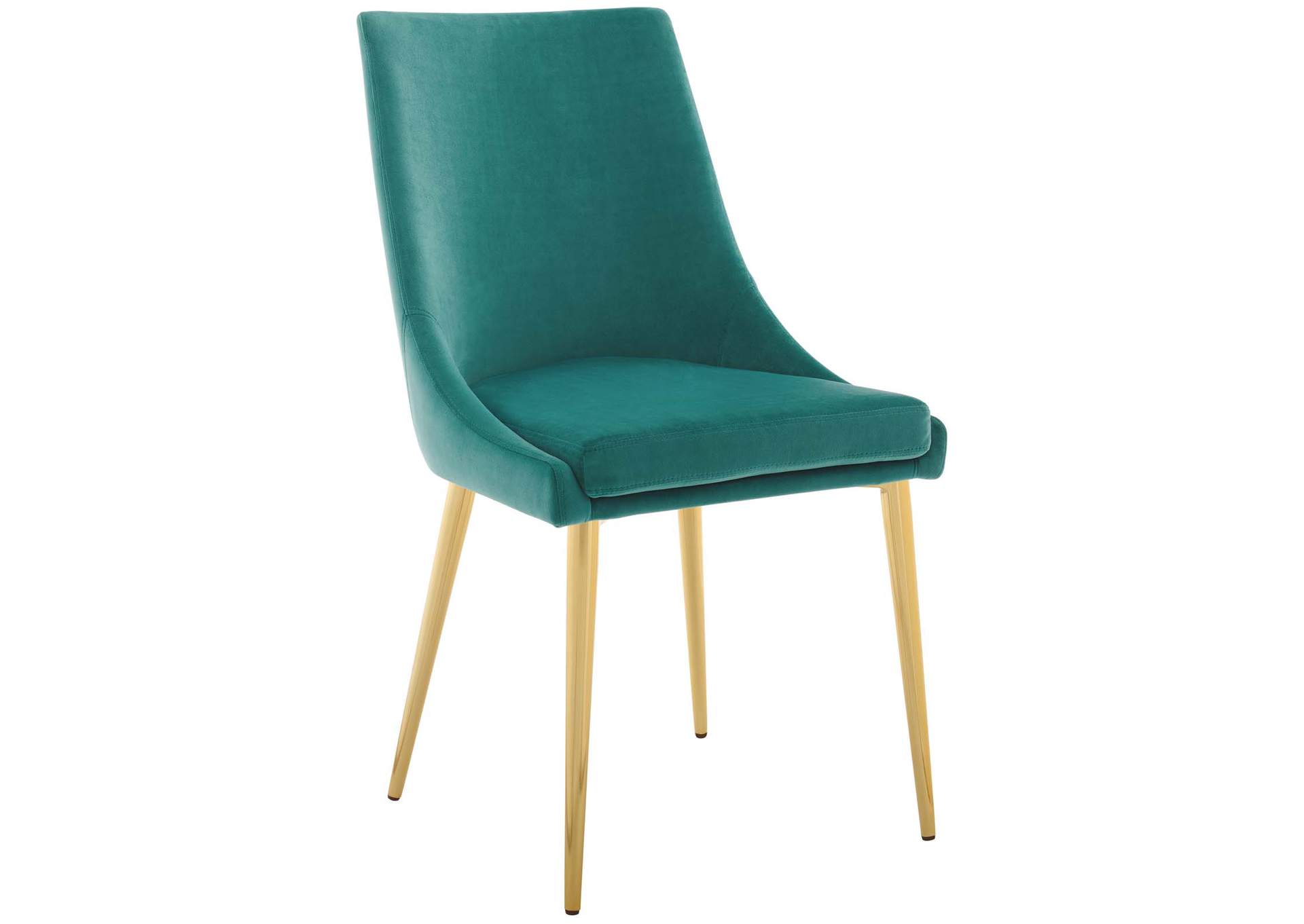 Teal Viscount Modern Accent Performance Velvet Dining Chair,Modway