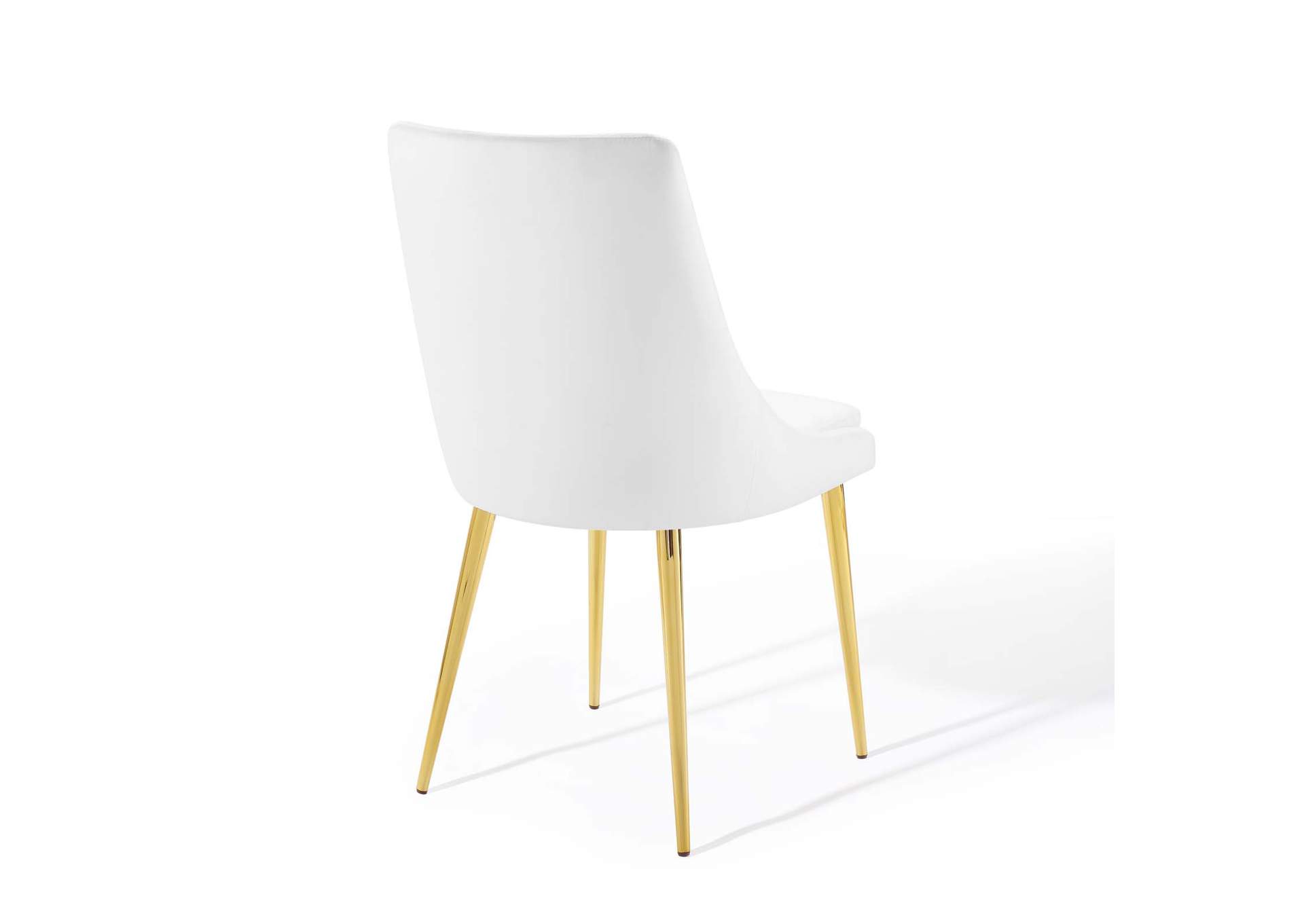 White Viscount Modern Accent Performance Velvet Dining Chair,Modway