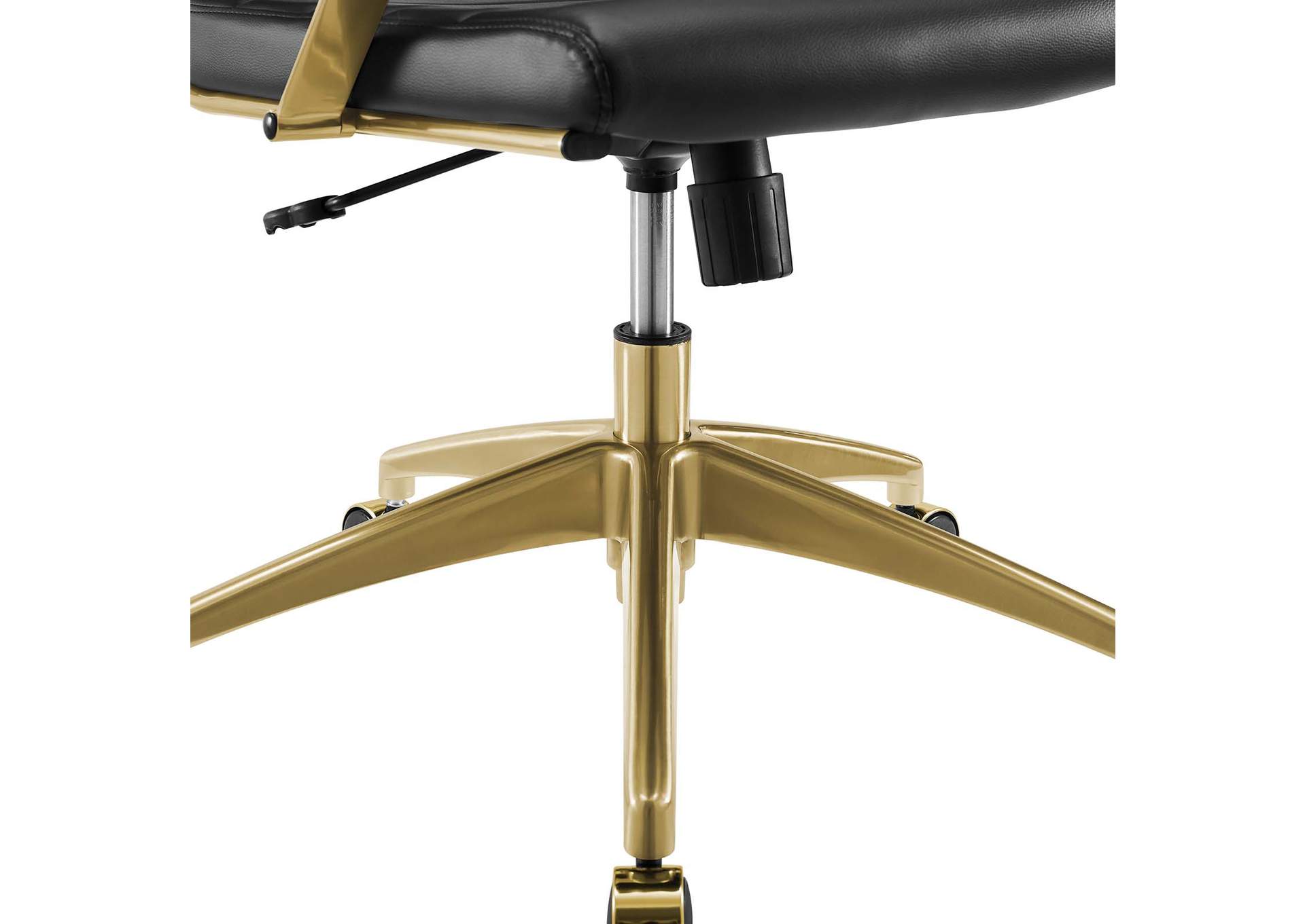 Gold Black Jive Gold Stainless Steel Highback Office Chair,Modway