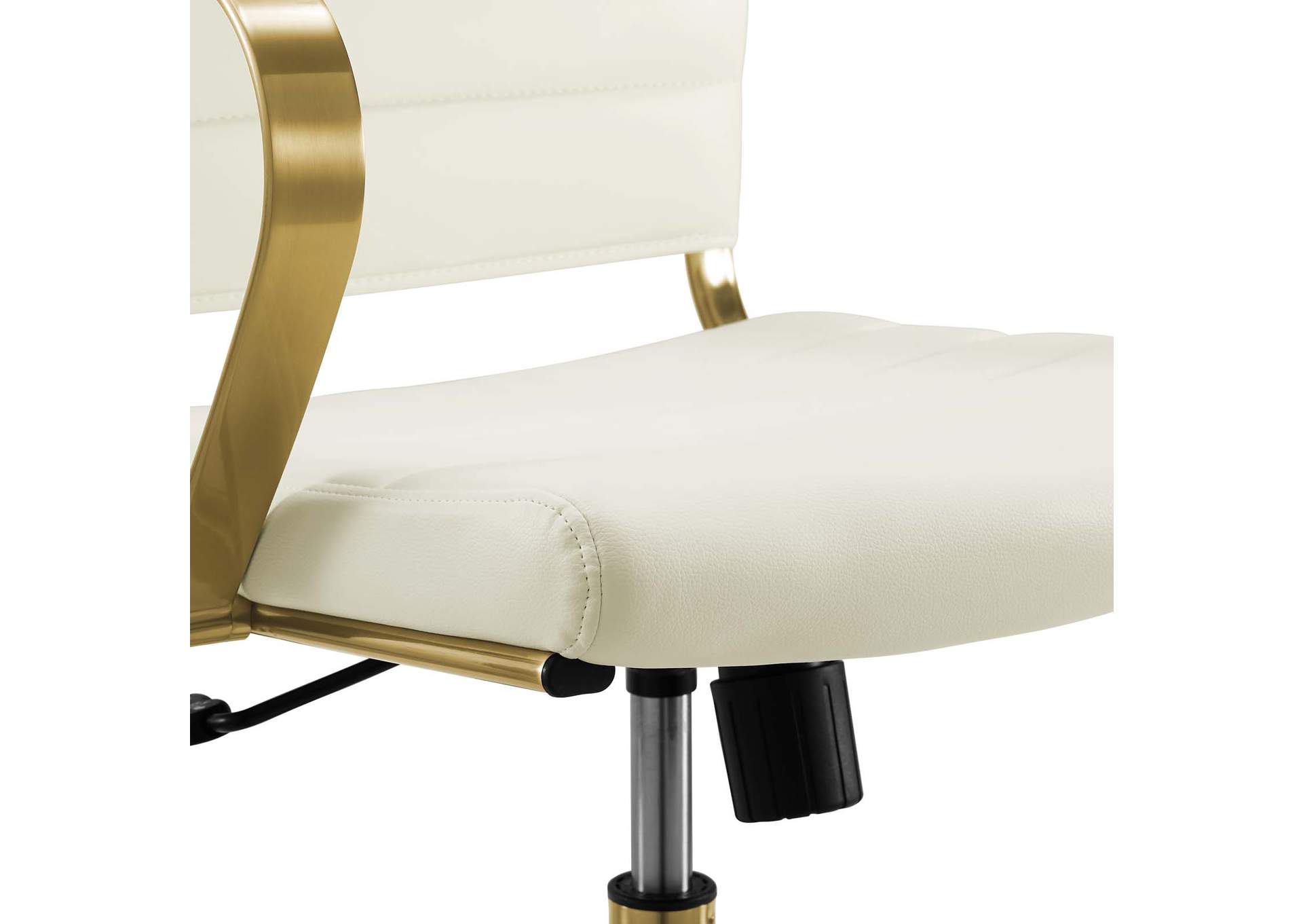 Gold White Jive Gold Stainless Steel Highback Office Chair,Modway