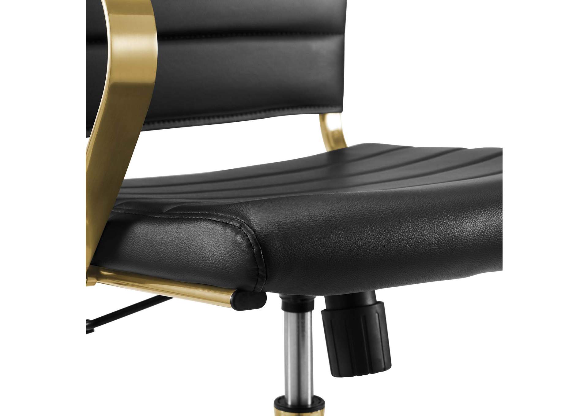 Gold Black Jive Gold Stainless Steel Midback Office Chair,Modway