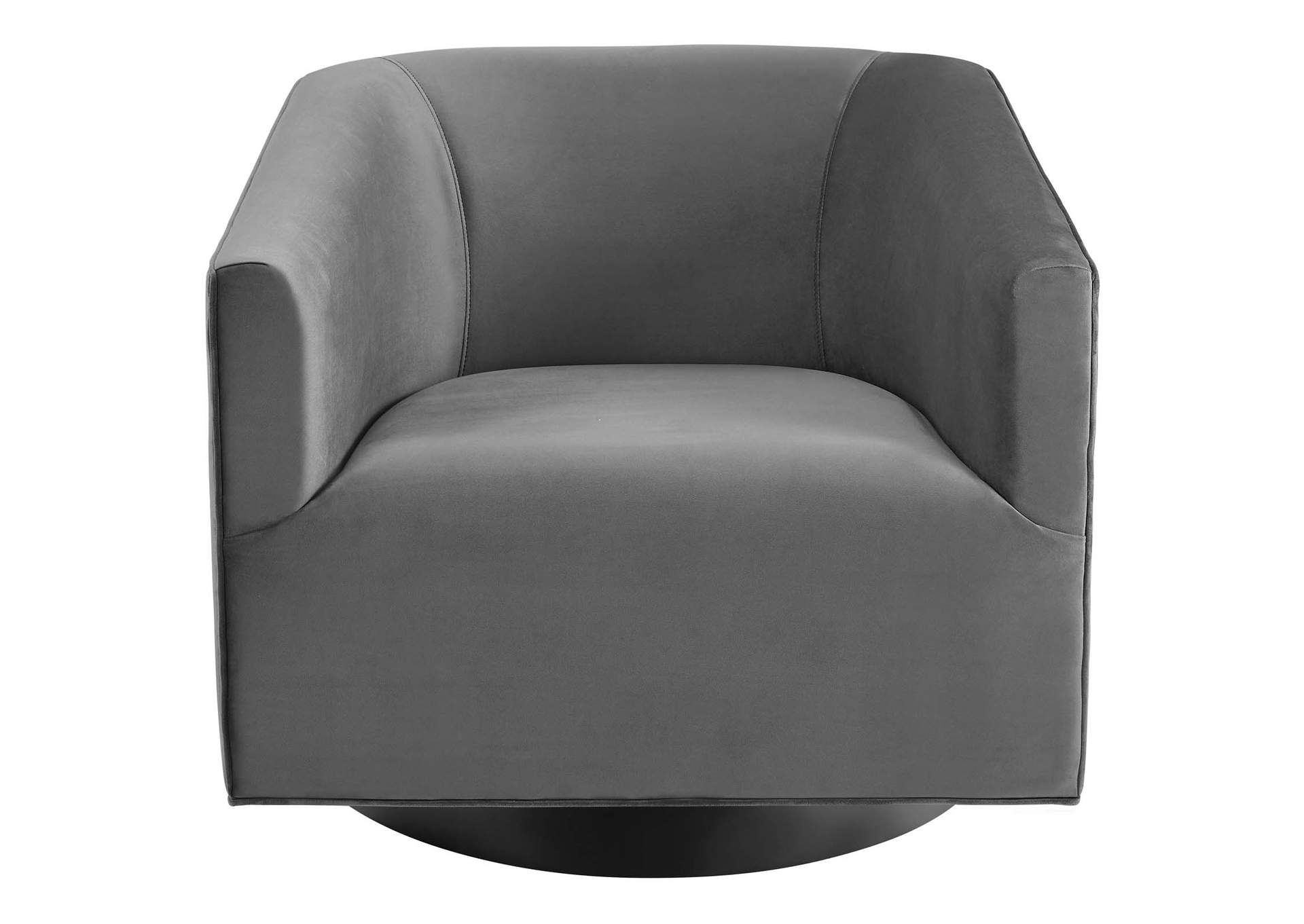 Gray Twist Accent Lounge Performance Velvet Swivel Chair,Modway