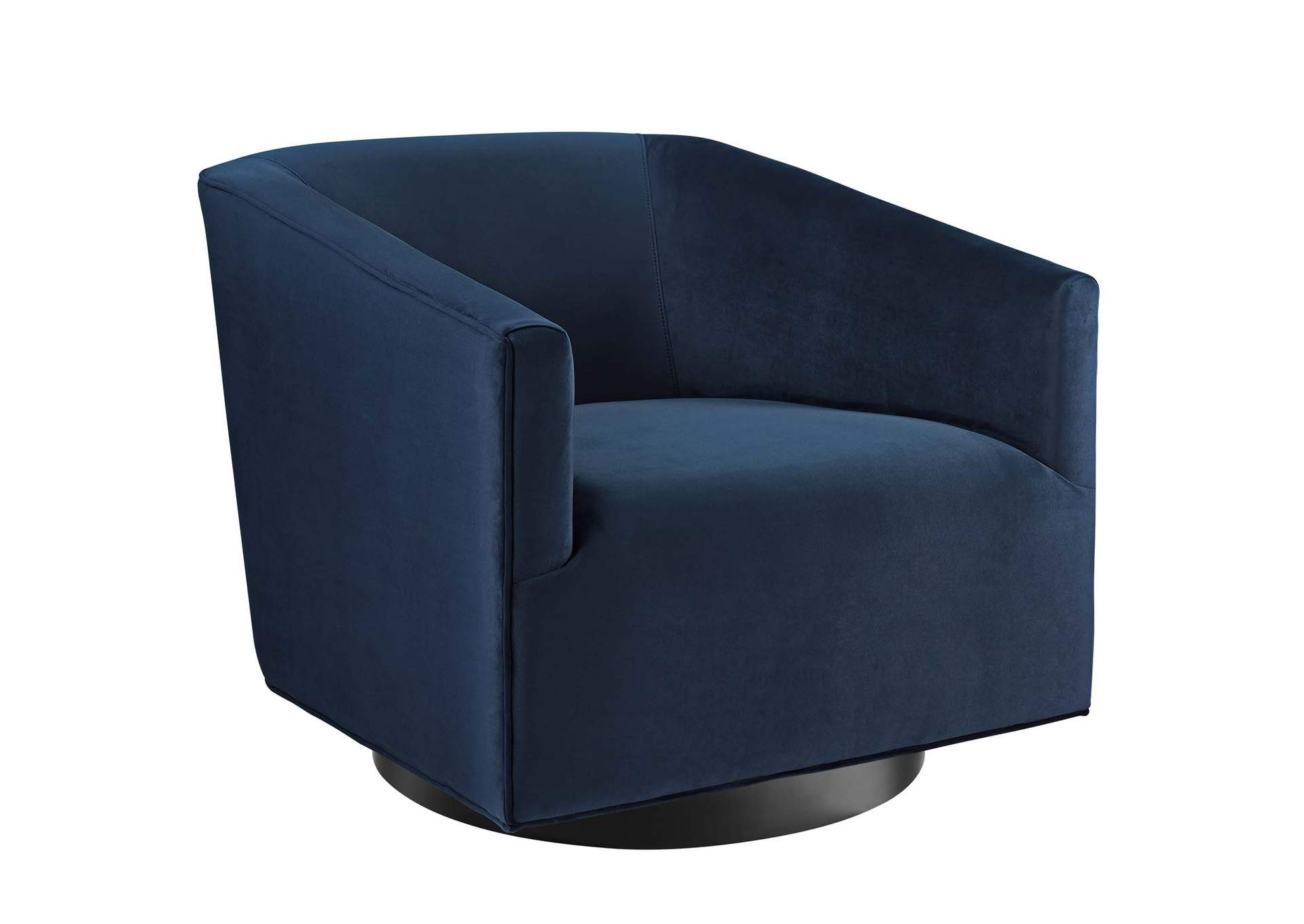 Midnight Blue Twist Accent Lounge Performance Velvet Swivel Chair,Modway