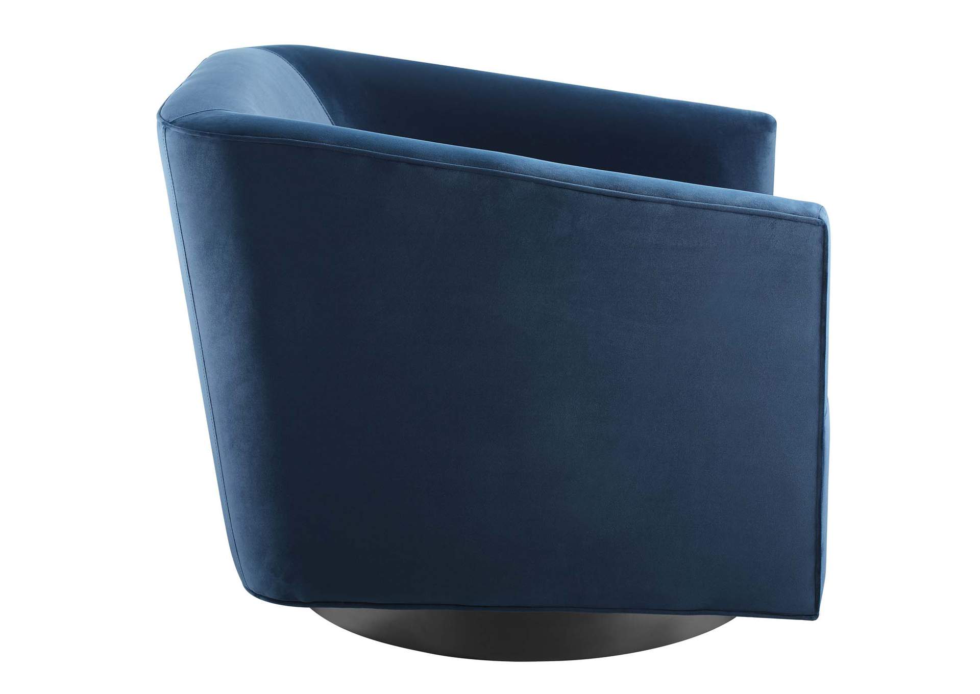 Midnight Blue Twist Accent Lounge Performance Velvet Swivel Chair,Modway