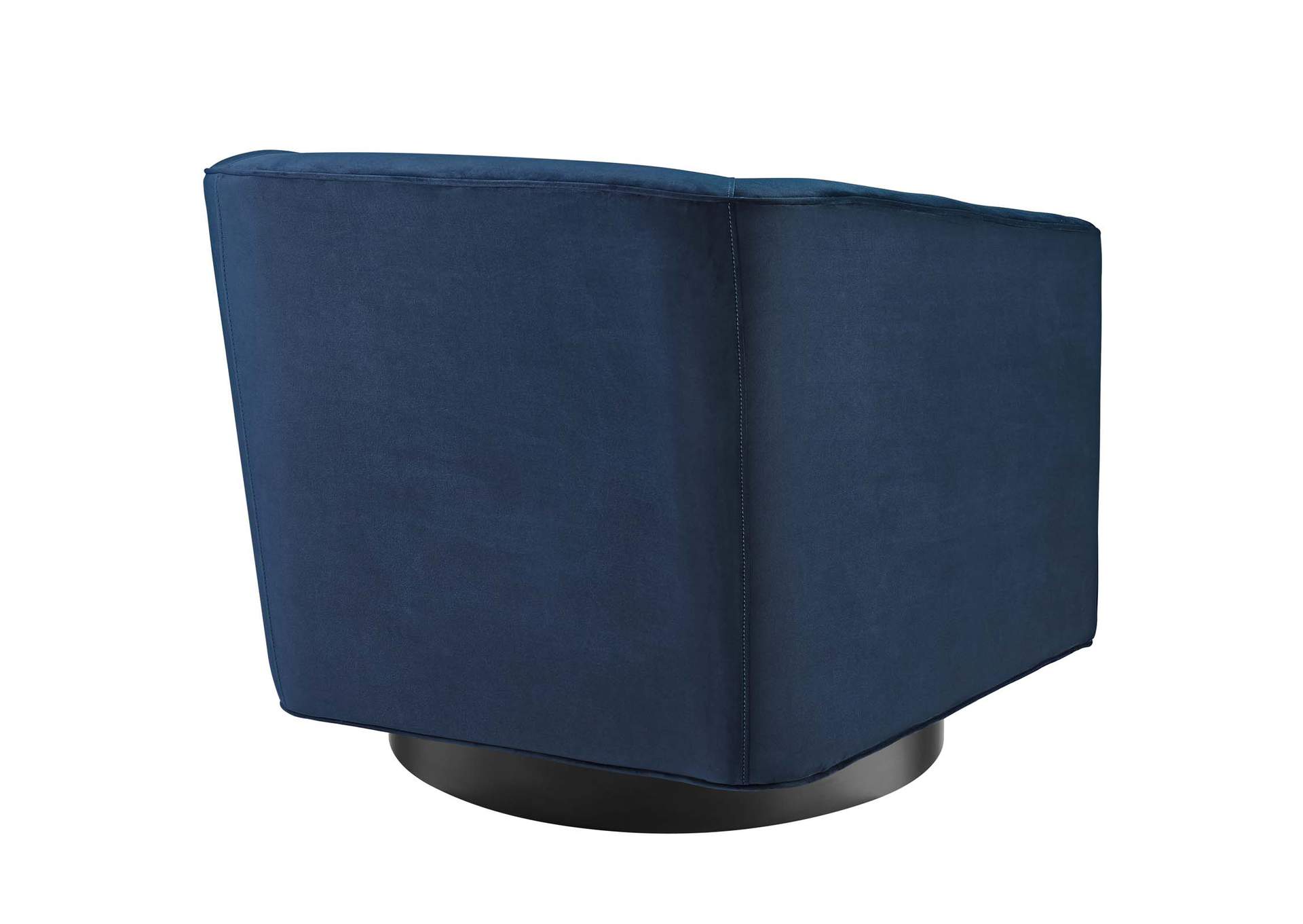 Midnight Blue Twist Accent Lounge Performance Velvet Swivel Chair,Modway