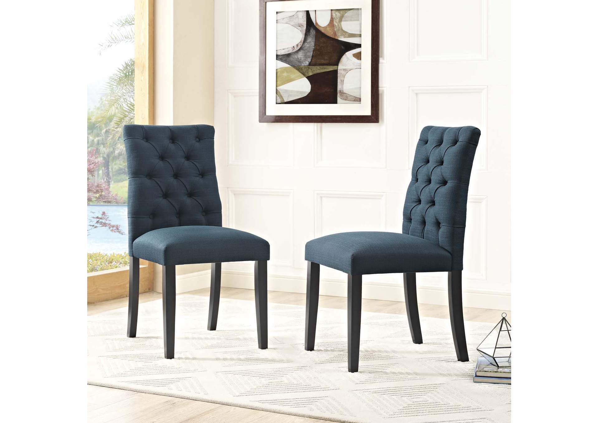 Azure Duchess Dining Chair Fabric [Set of 2],Modway