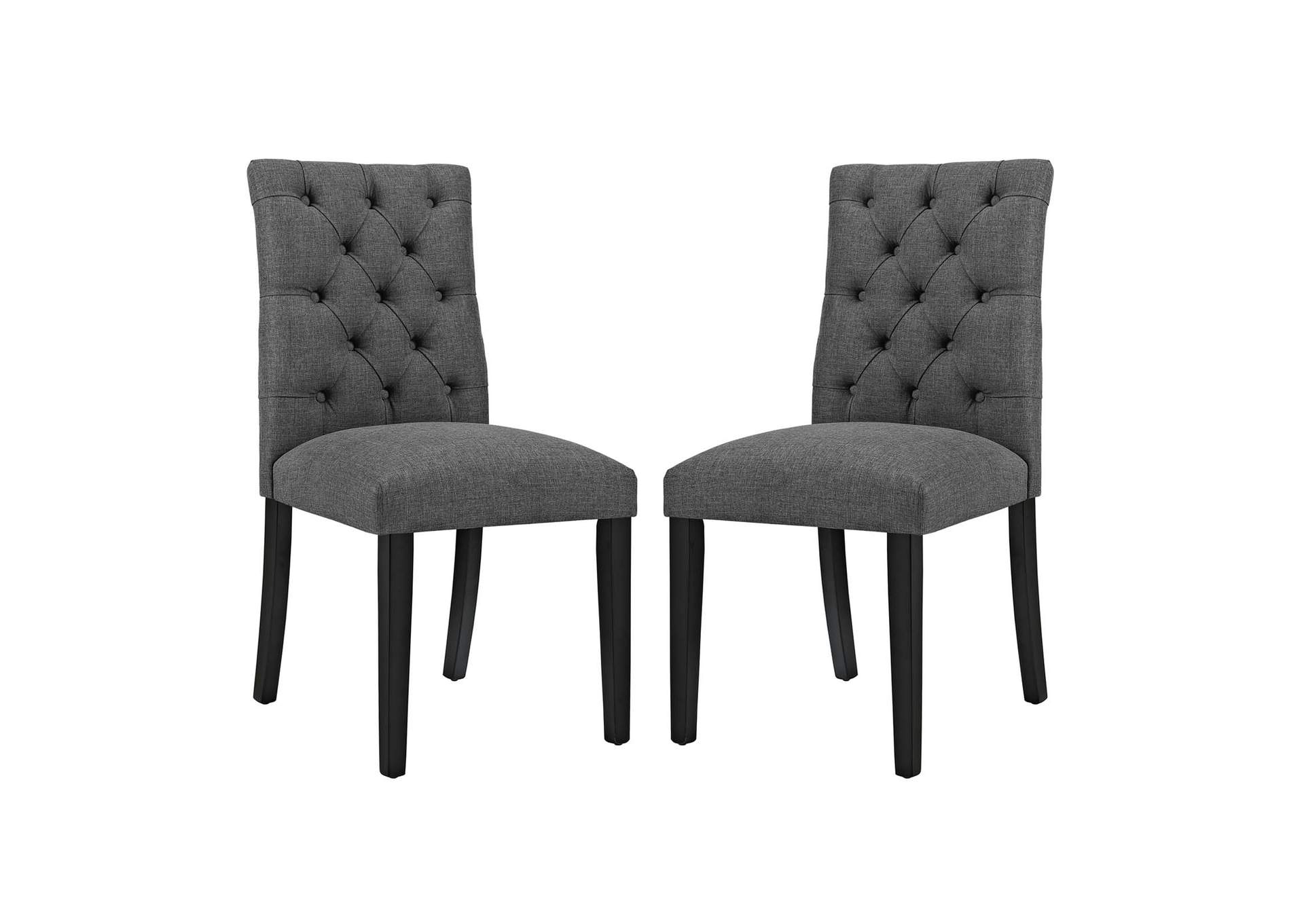 Gray Duchess Dining Chair Fabric [Set of 2],Modway