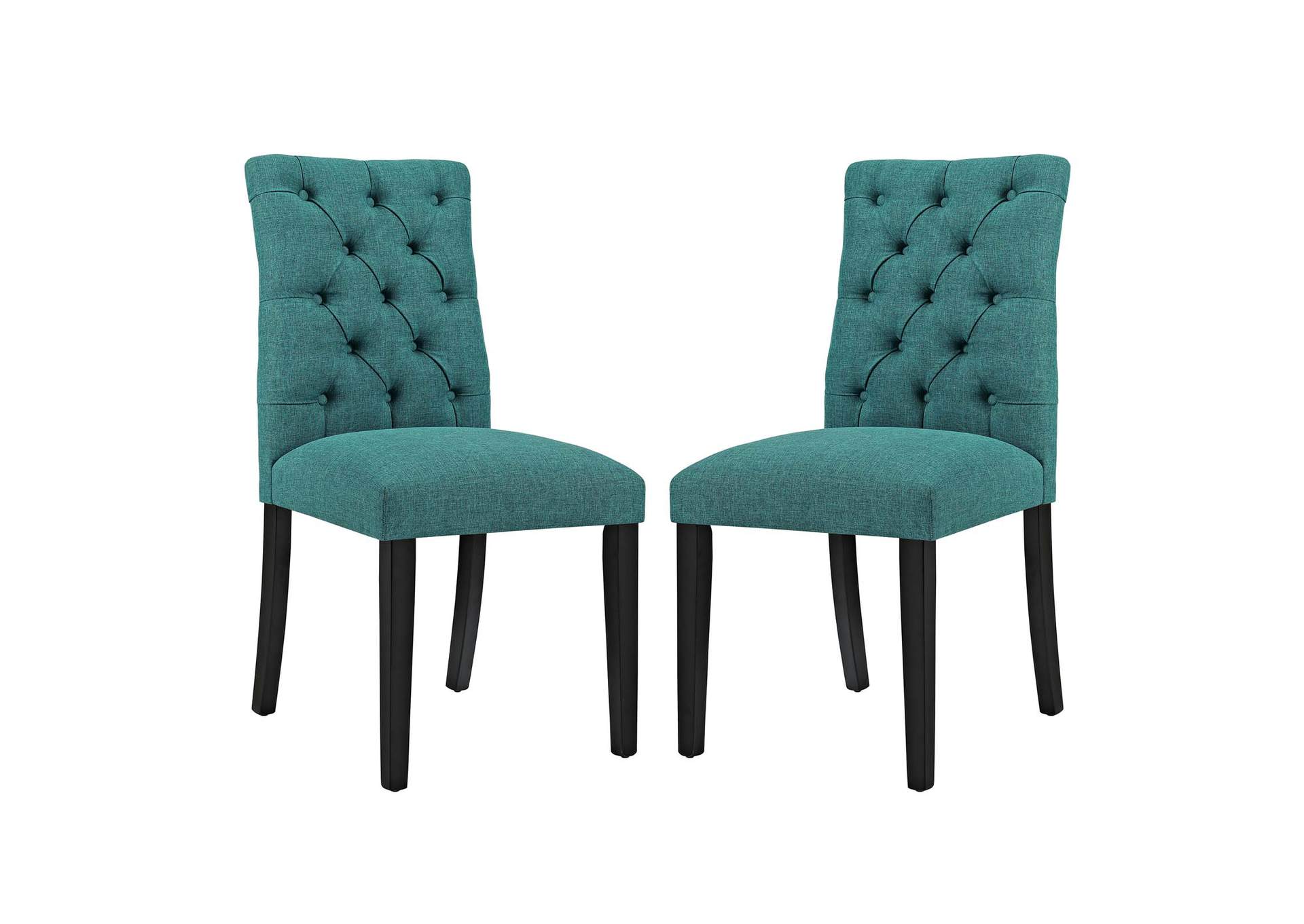 Teal Duchess Dining Chair Fabric [Set of 2],Modway