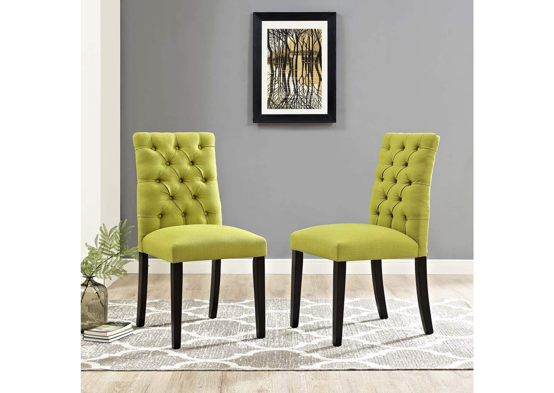 Wheatgrass Duchess Dining Chair Fabric [Set of 2],Modway