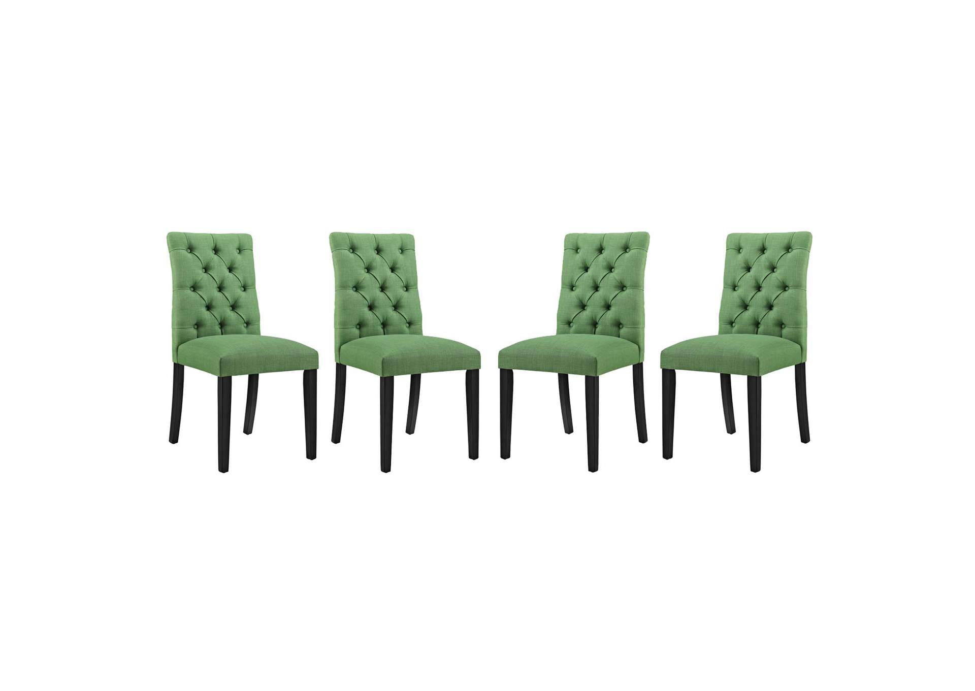 Green Duchess Dining Chair Fabric [Set of 4],Modway