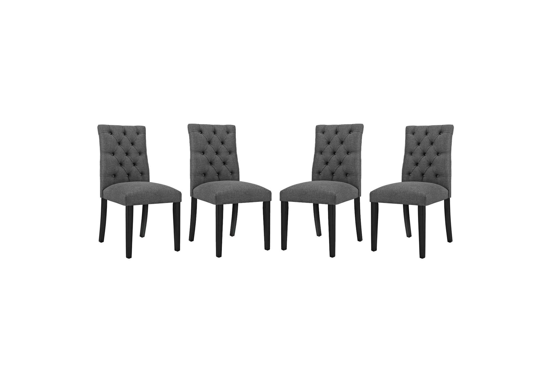 Gray Duchess Dining Chair Fabric [Set of 4],Modway