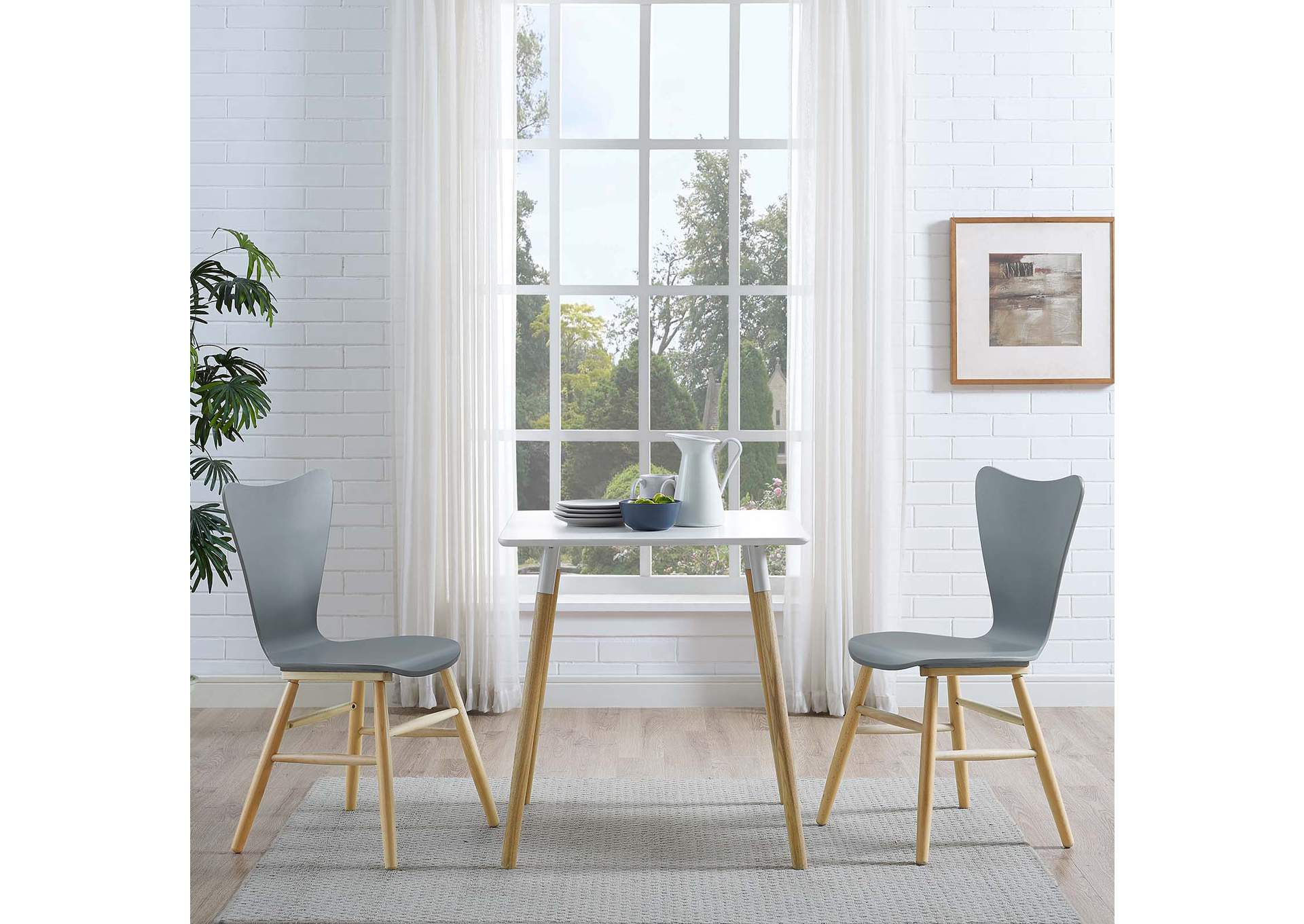 Gray Cascade Dining Chair [Set of 2],Modway