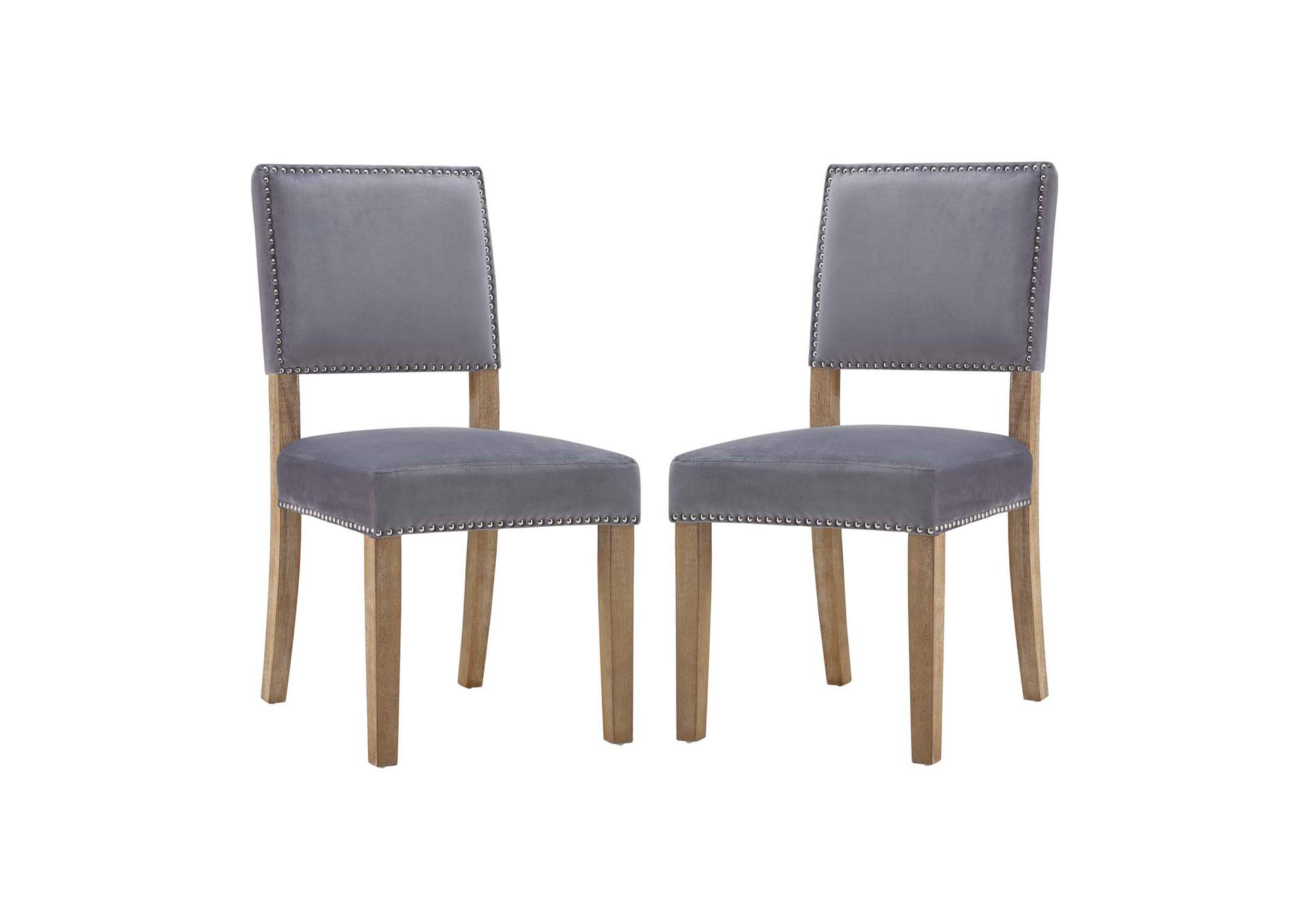 Gray Oblige Dining Chair Wood [Set of 2],Modway