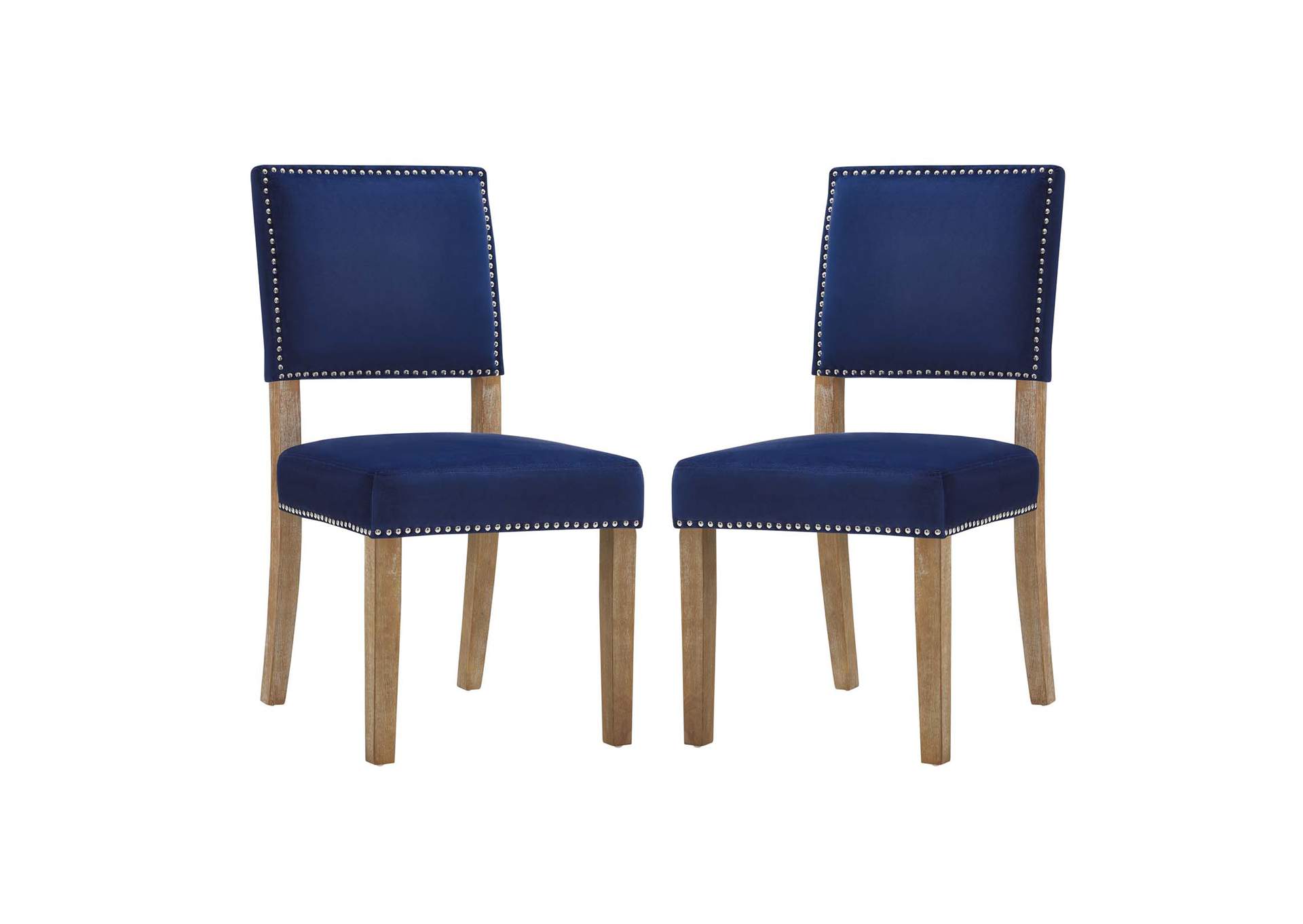 Navy Oblige Dining Chair Wood [Set of 2],Modway