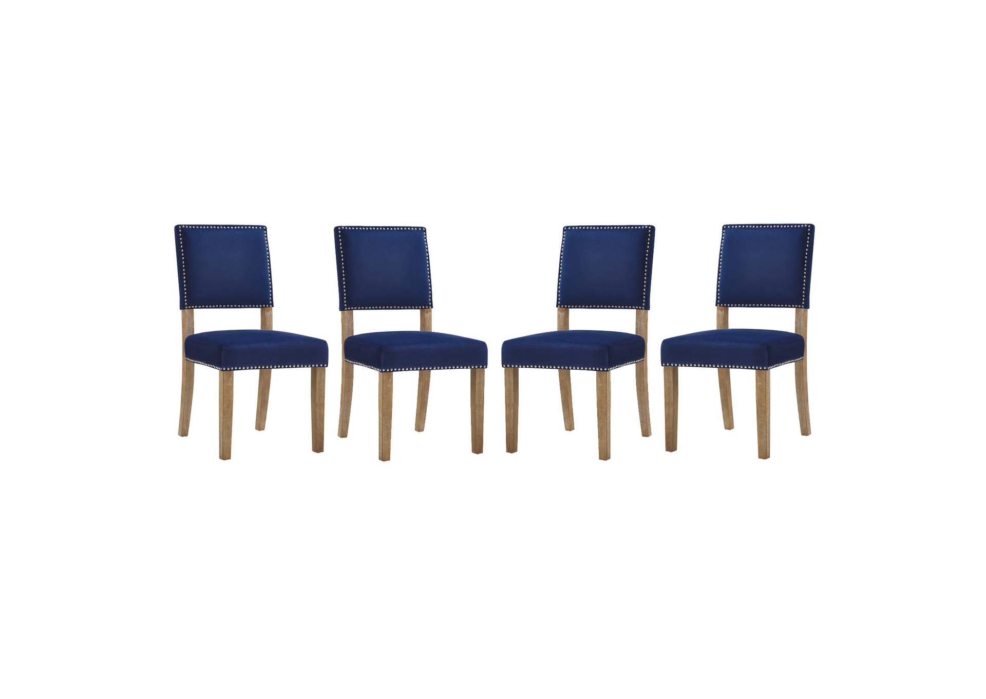 Navy Oblige Dining Chair Wood [Set of 4],Modway